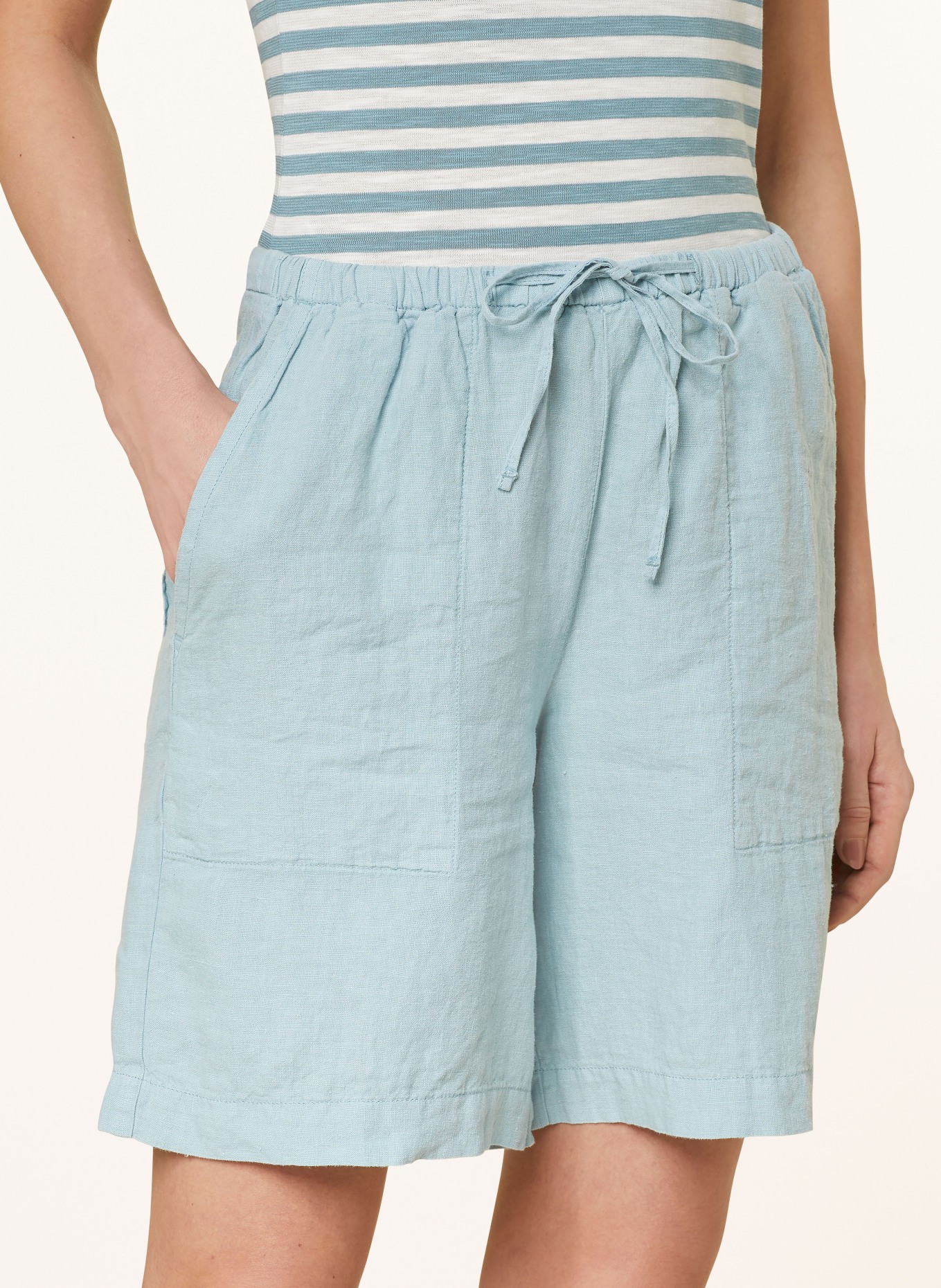 Marc O'Polo Linen shorts, Color: BLUE (Image 5)