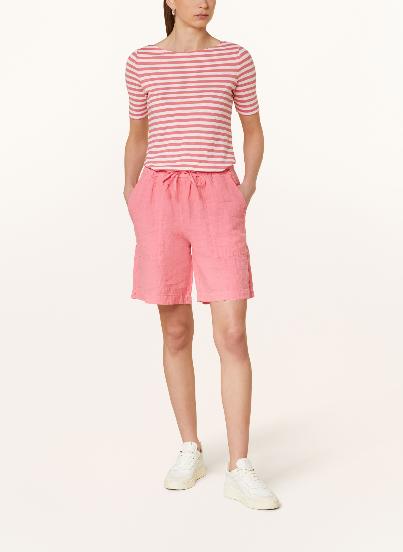 Marc O'Polo Linen shorts, Color: LIGHT RED (Image 2)