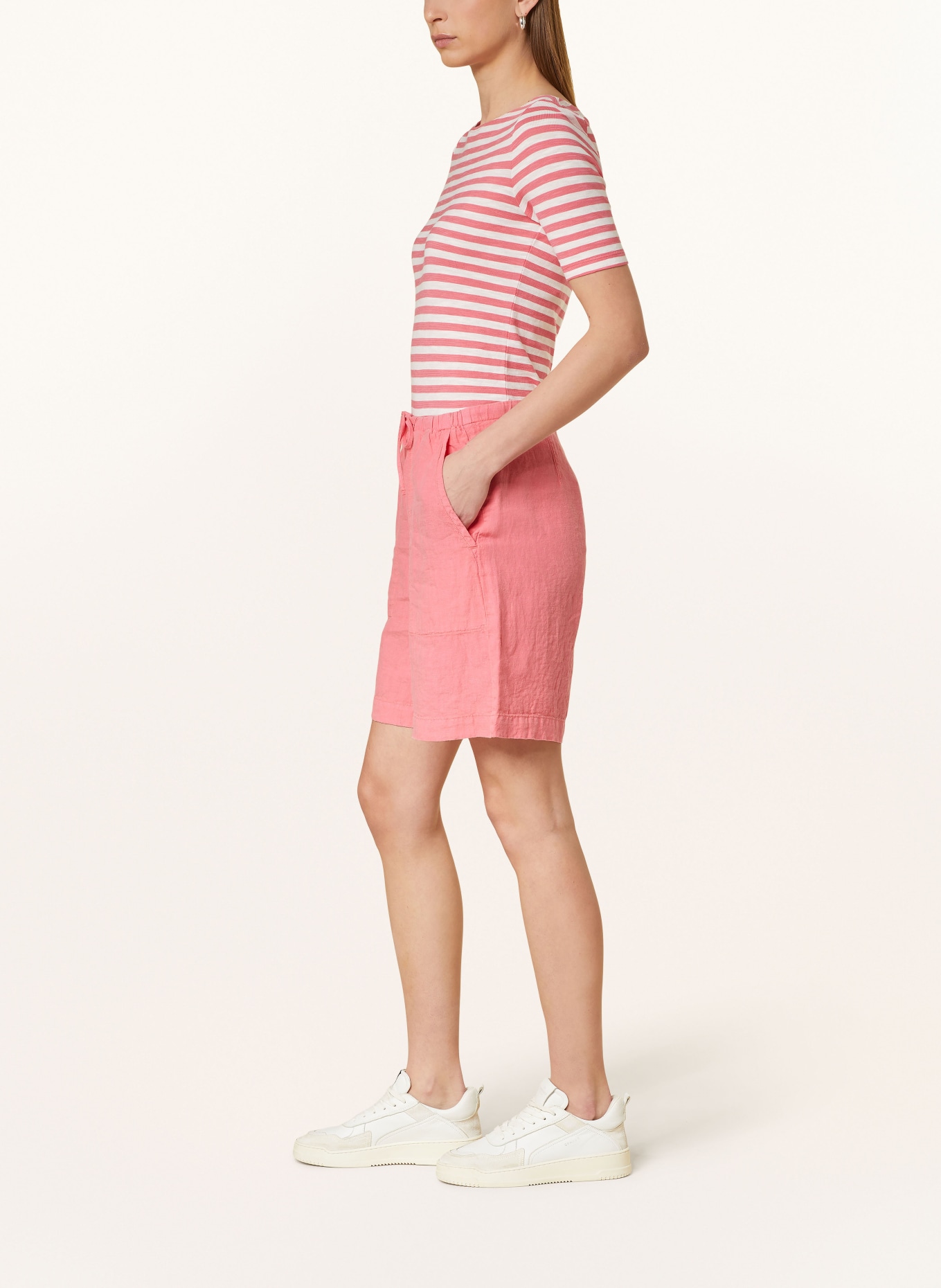 Marc O'Polo Linen shorts, Color: LIGHT RED (Image 4)