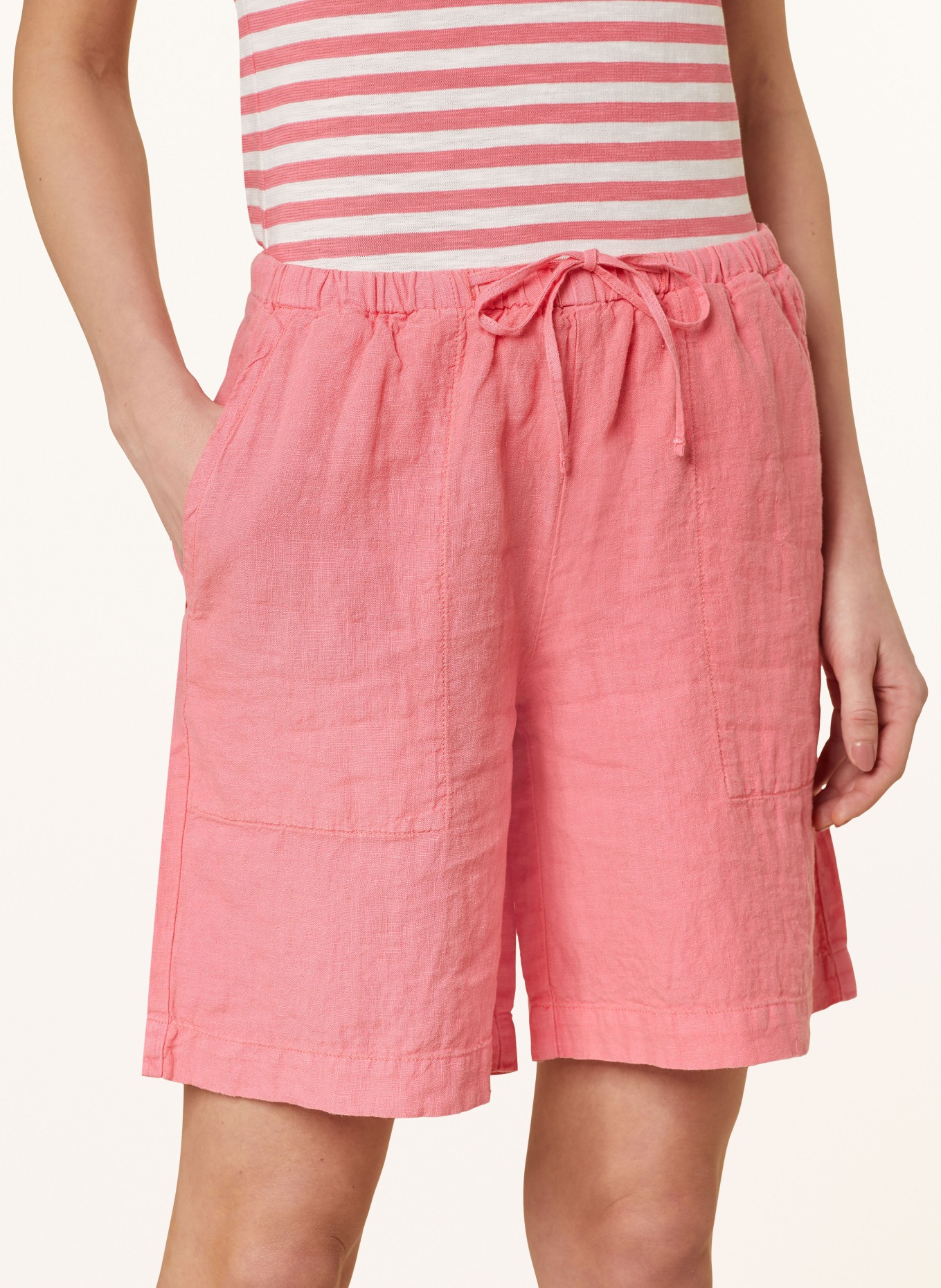 Marc O'Polo Linen shorts, Color: LIGHT RED (Image 5)