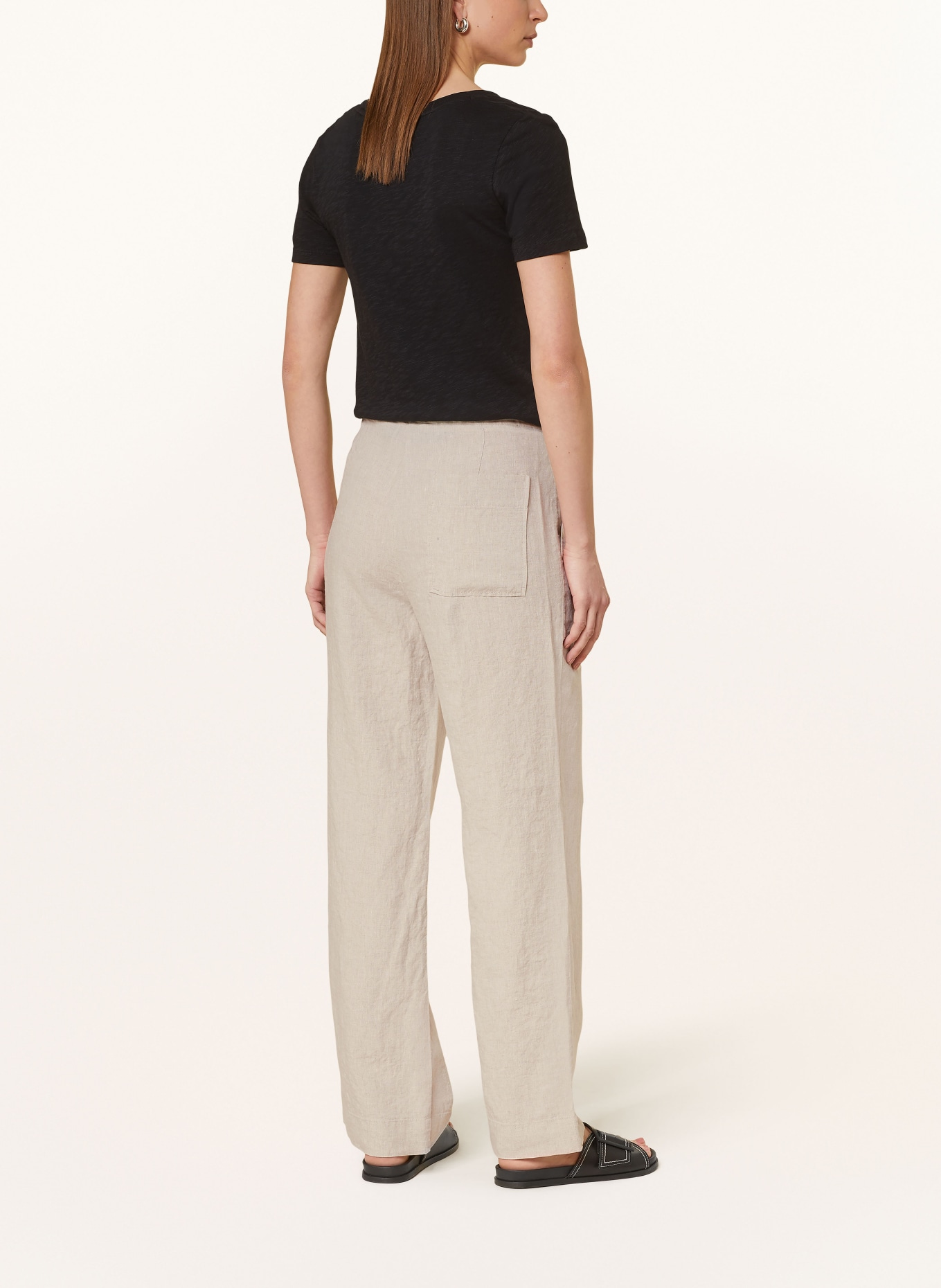 Marc O'Polo Linen pants in jogger style, Color: BEIGE (Image 3)