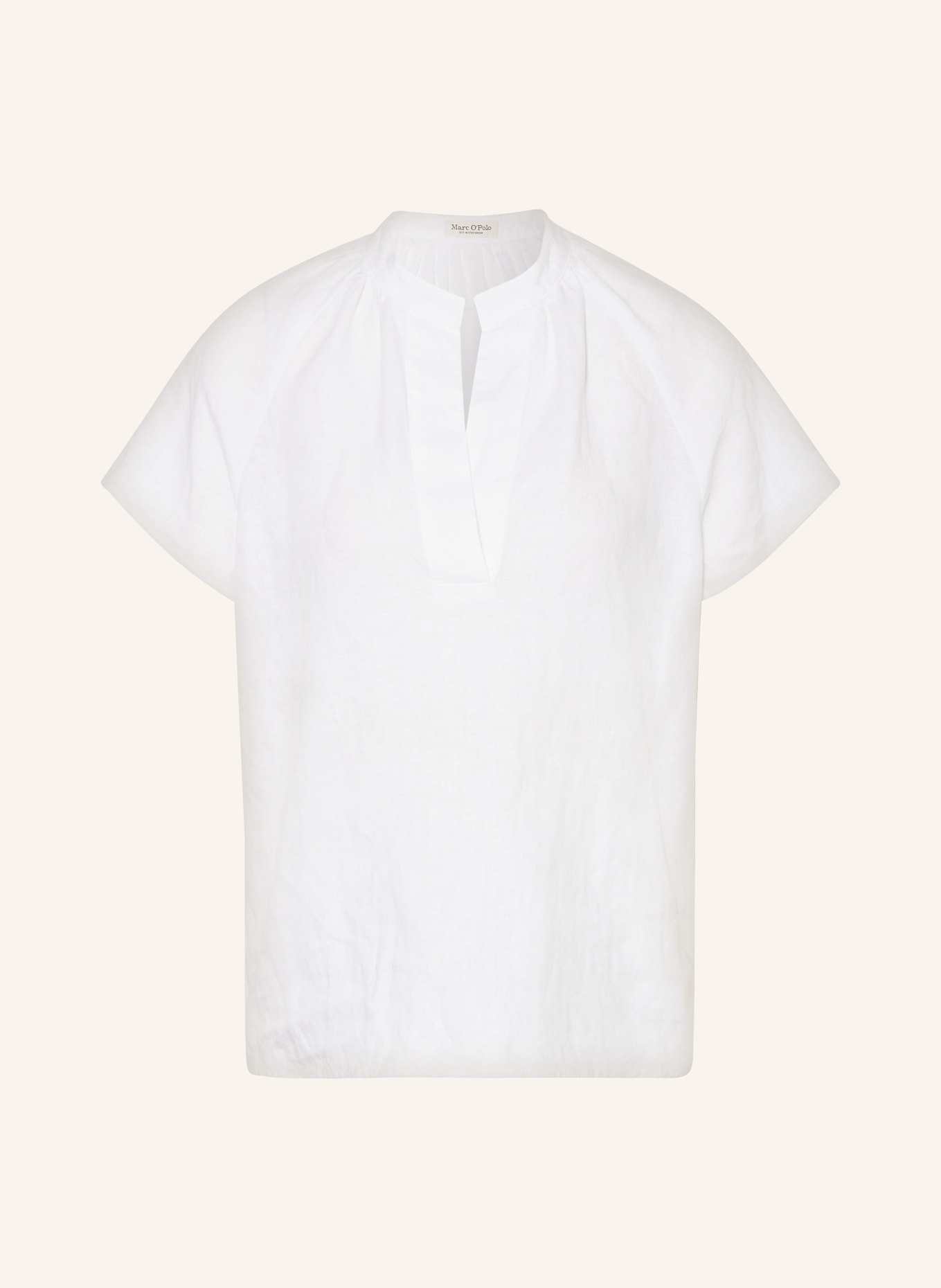 Marc O'Polo Shirt blouse made of linen, Color: WHITE (Image 1)