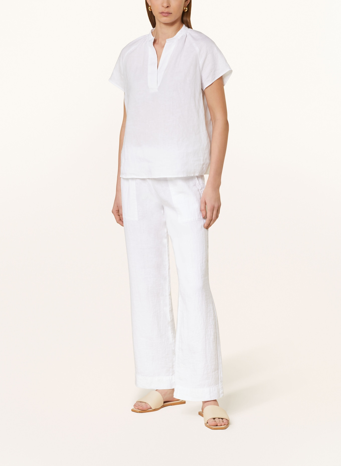 Marc O'Polo Shirt blouse made of linen, Color: WHITE (Image 2)