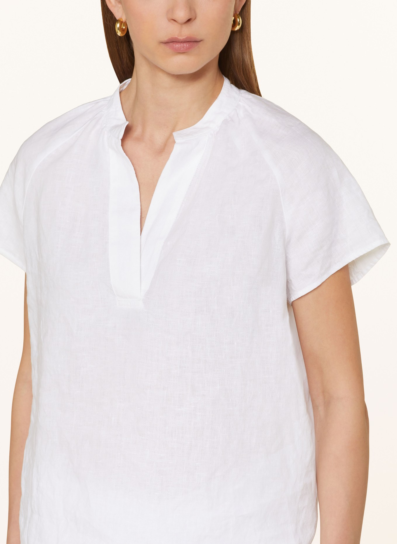 Marc O'Polo Shirt blouse made of linen, Color: WHITE (Image 4)