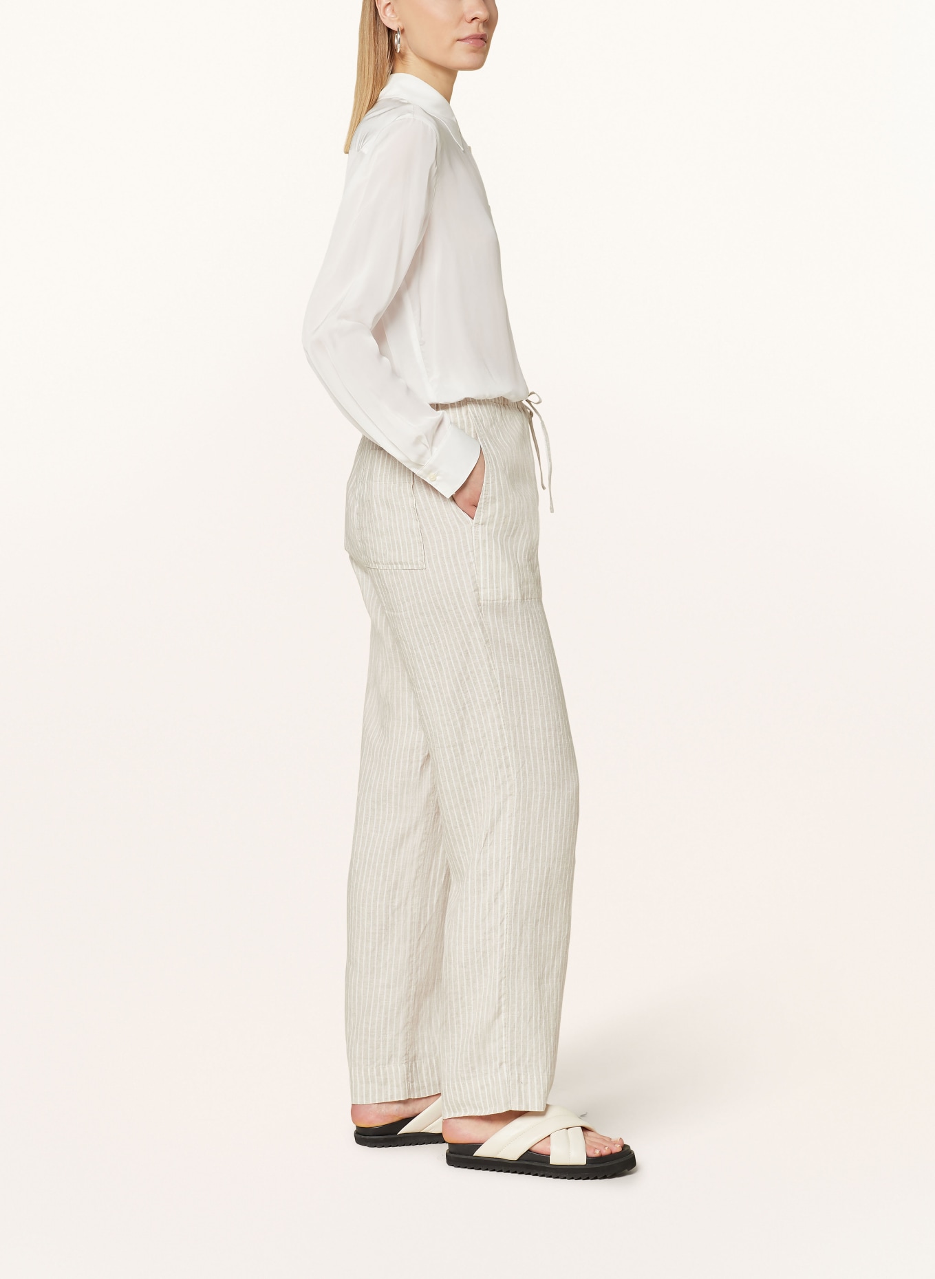 Marc O'Polo Linen trousers, Color: BEIGE/ ECRU (Image 4)