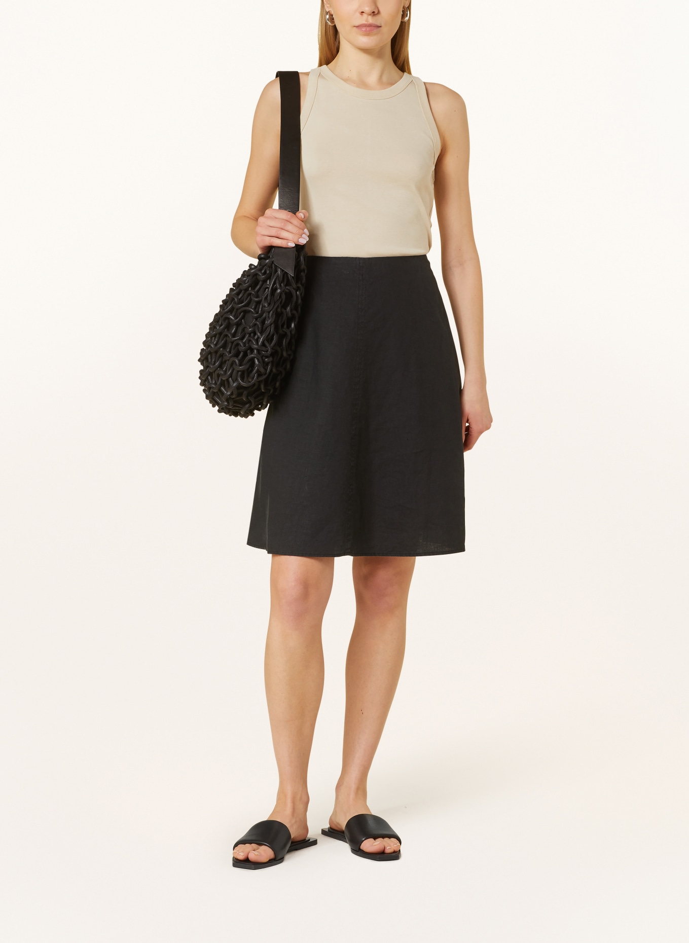 Marc O'Polo Linen skirt, Color: BLACK (Image 2)