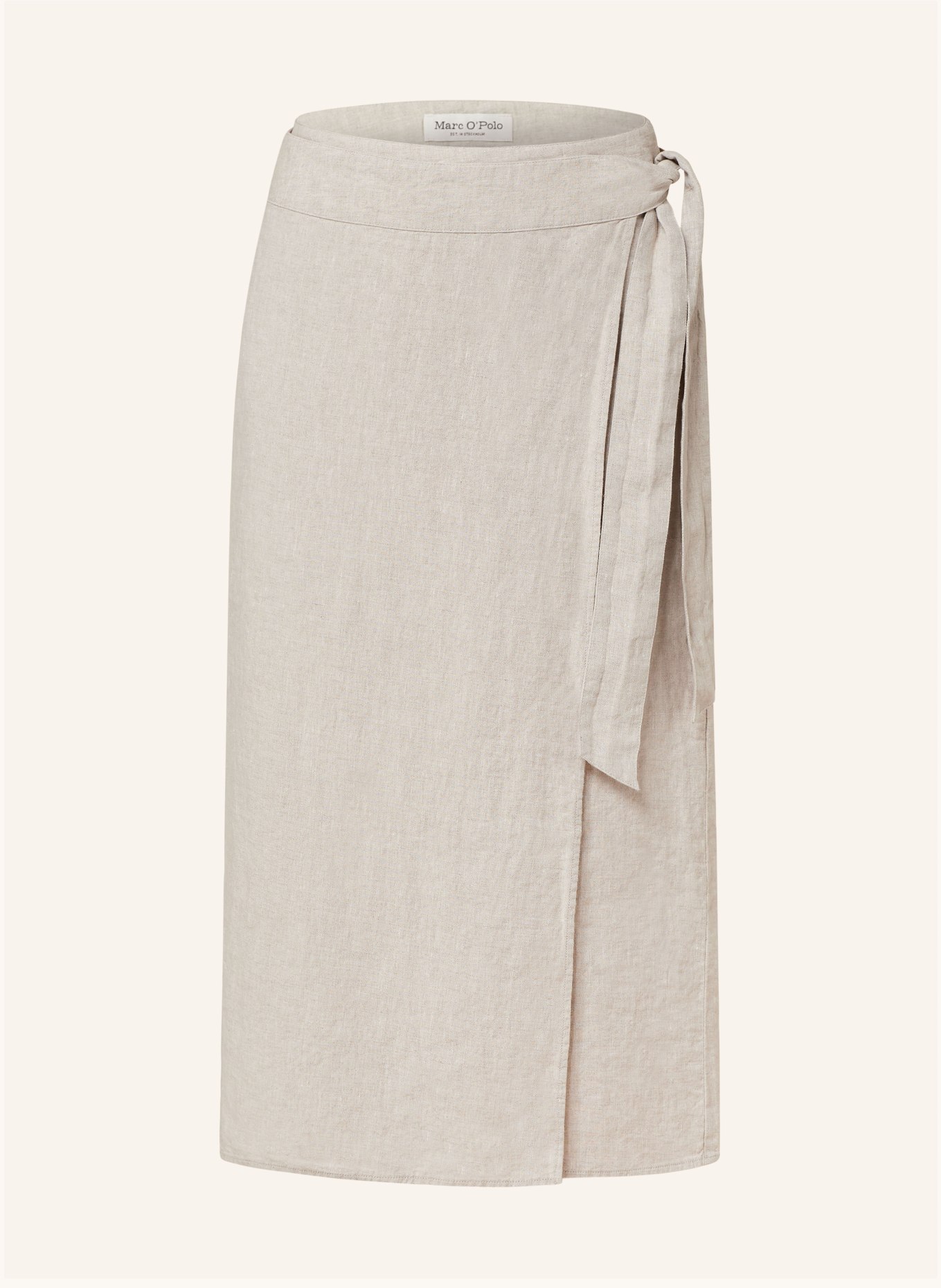 Marc O'Polo Wrap skirt in linen, Color: BEIGE (Image 1)