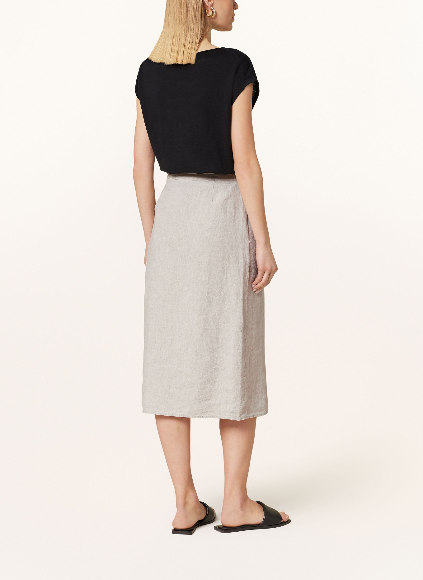 Marc O'Polo Wrap skirt in linen, Color: BEIGE (Image 3)