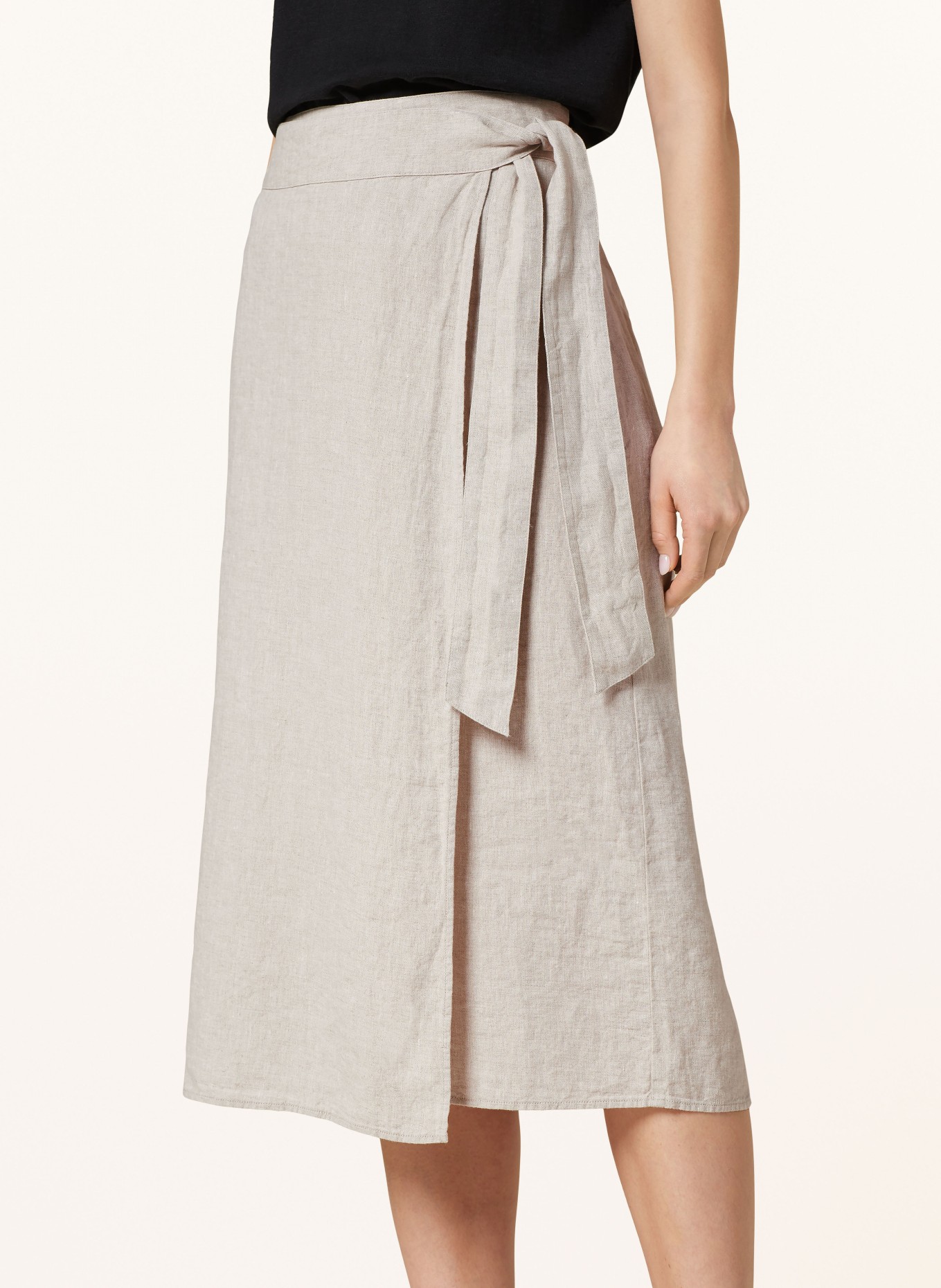 Marc O'Polo Wrap skirt in linen, Color: BEIGE (Image 4)