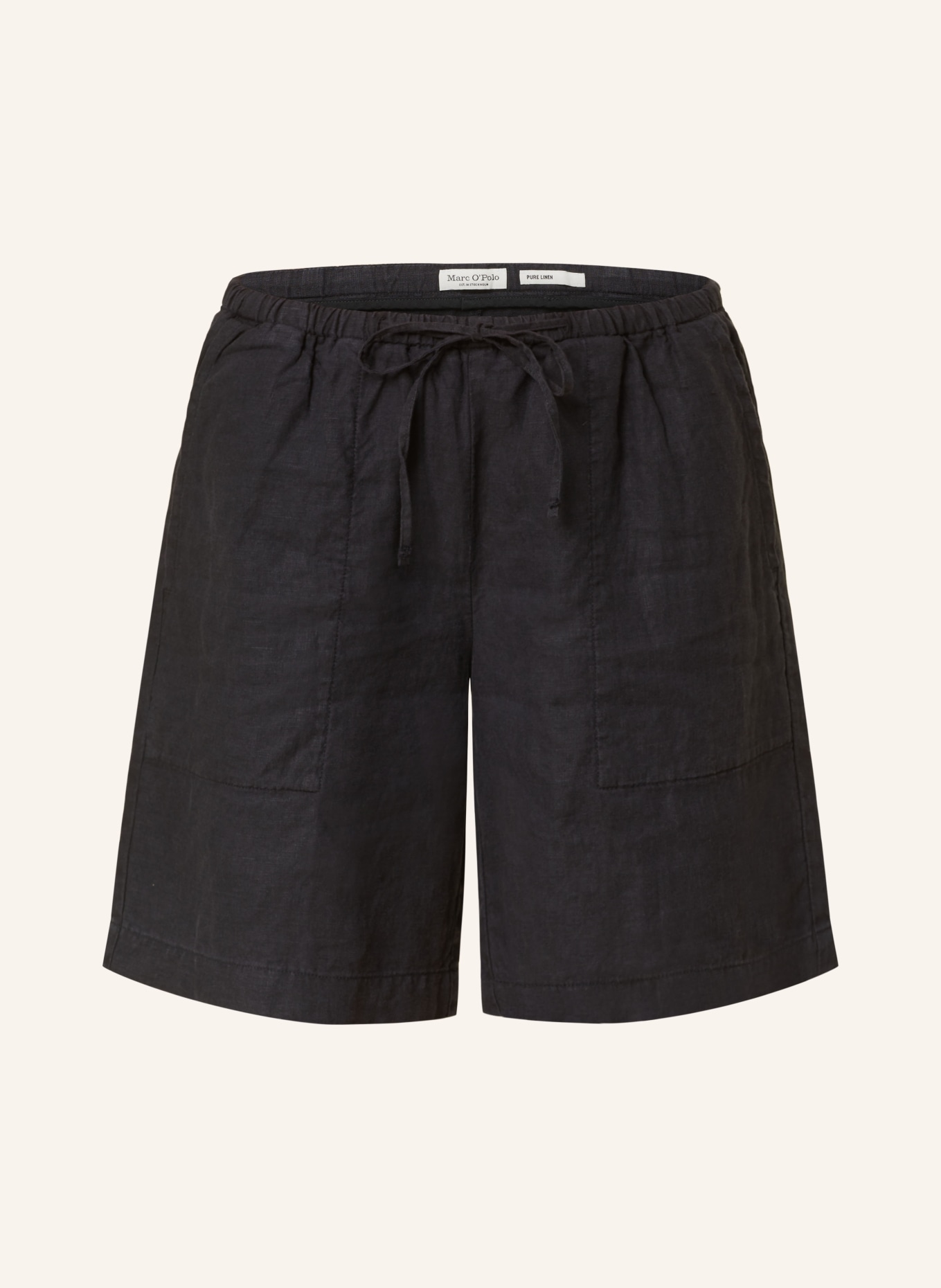 Marc O'Polo Linen shorts, Color: BLACK (Image 1)