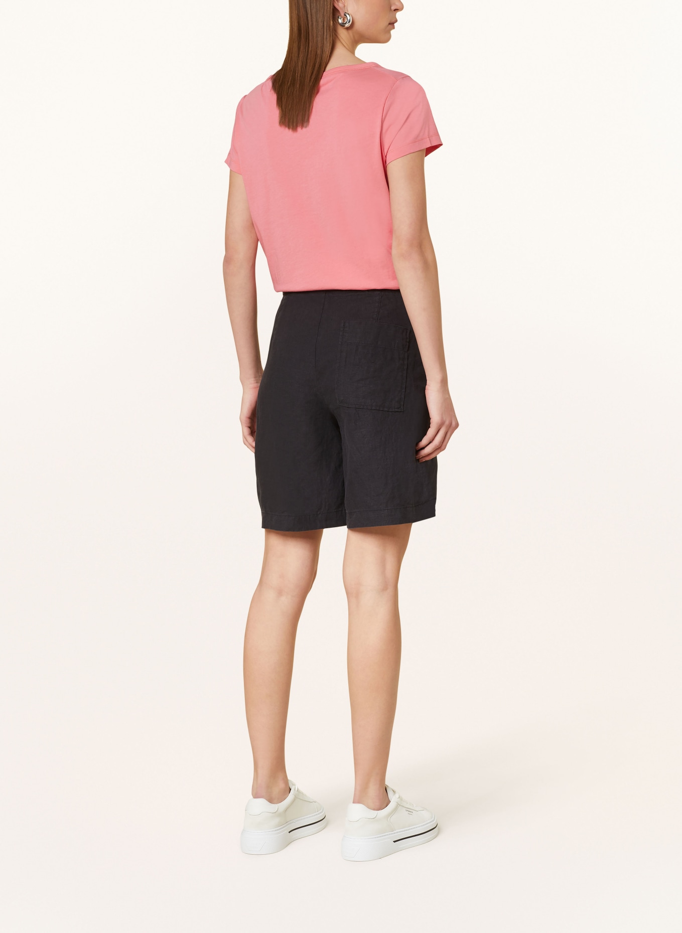 Marc O'Polo Linen shorts, Color: BLACK (Image 3)