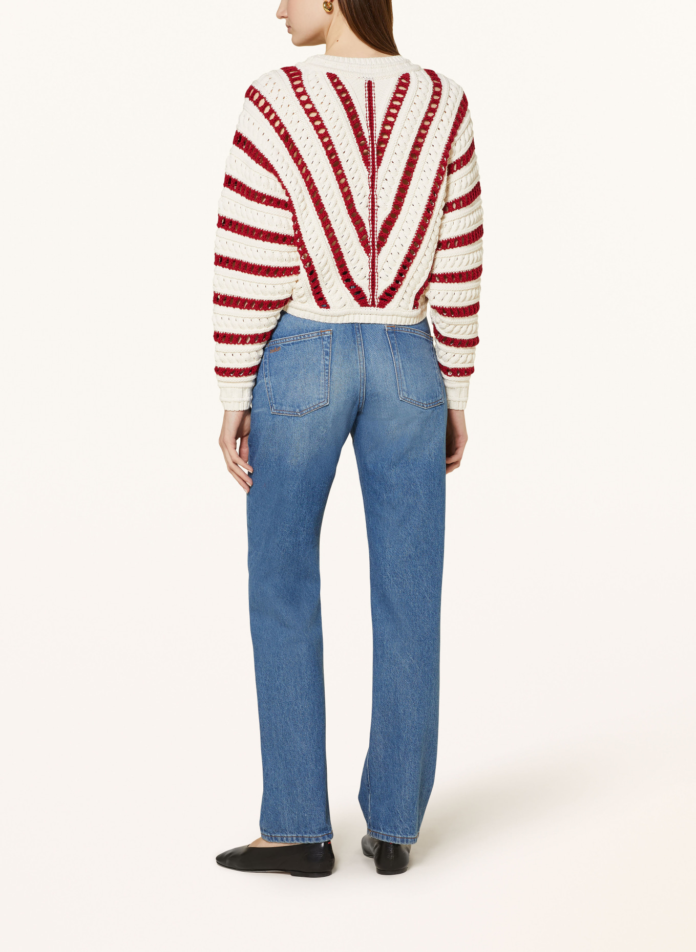 ba&sh Pullover GARDY, Farbe: ECRU/ DUNKELROT (Bild 3)