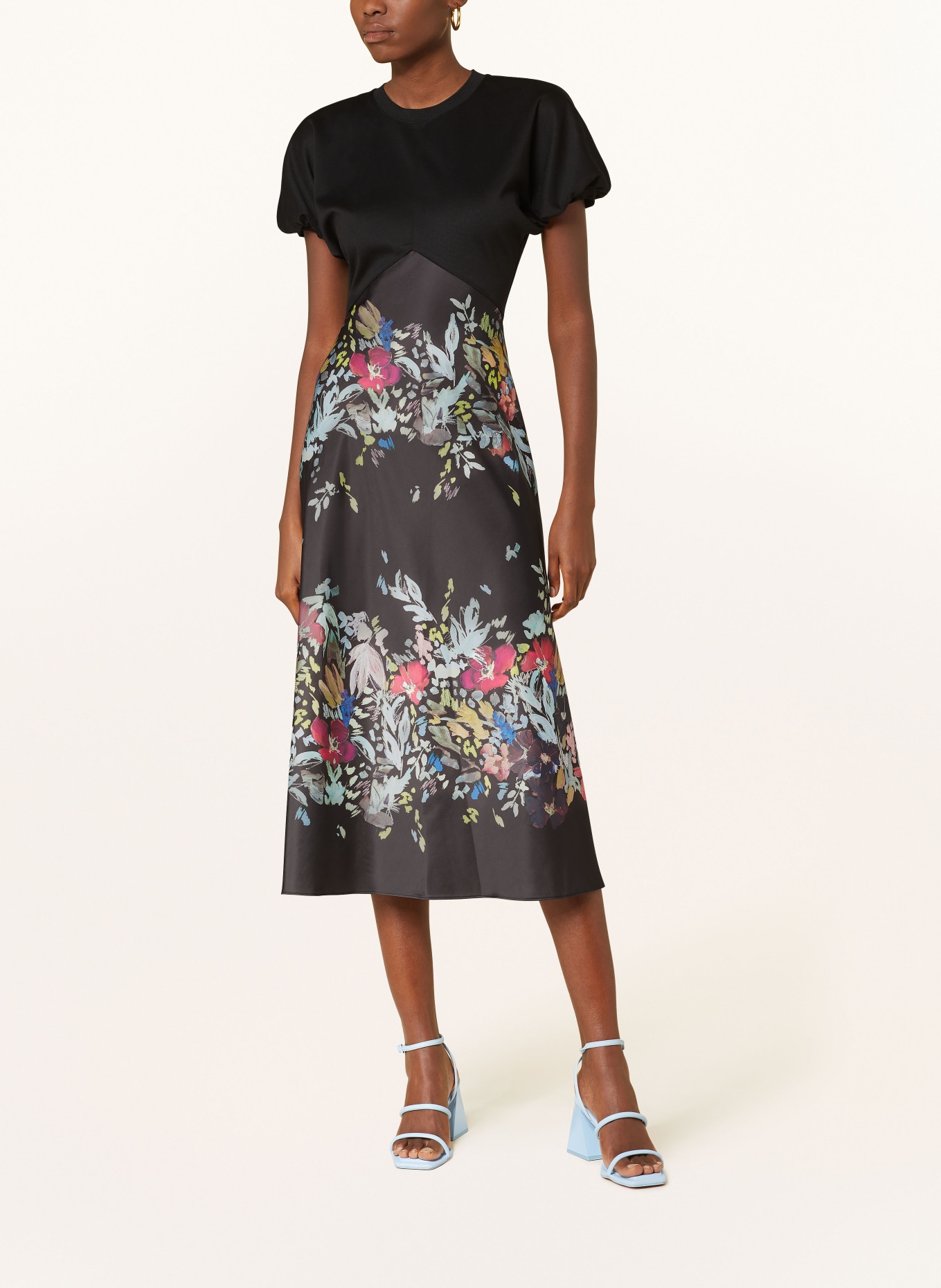 TED BAKER Dress MAULINA in mixed materials, Color: BLACK (Image 2)