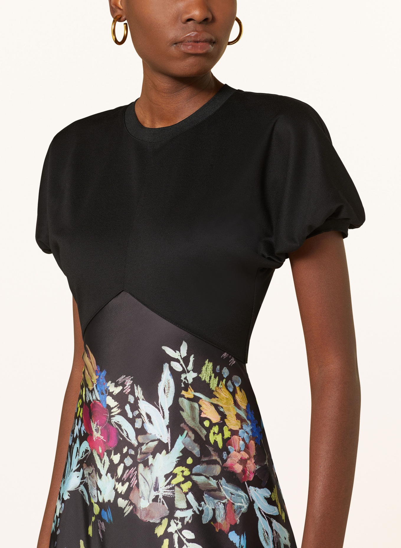 TED BAKER Dress MAULINA in mixed materials, Color: BLACK (Image 4)