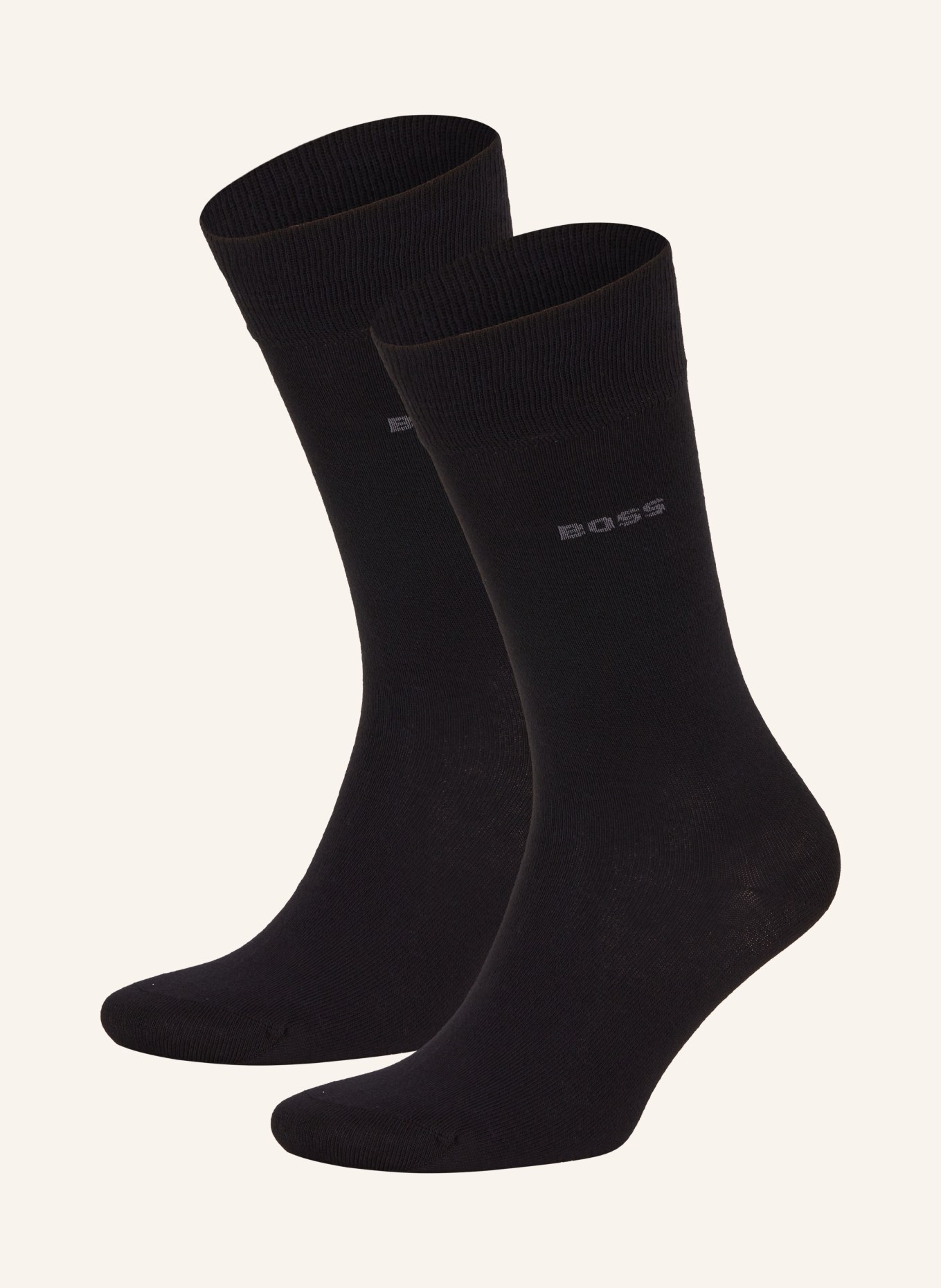 BOSS 2-pack socks, Color: 001 BLACK (Image 1)