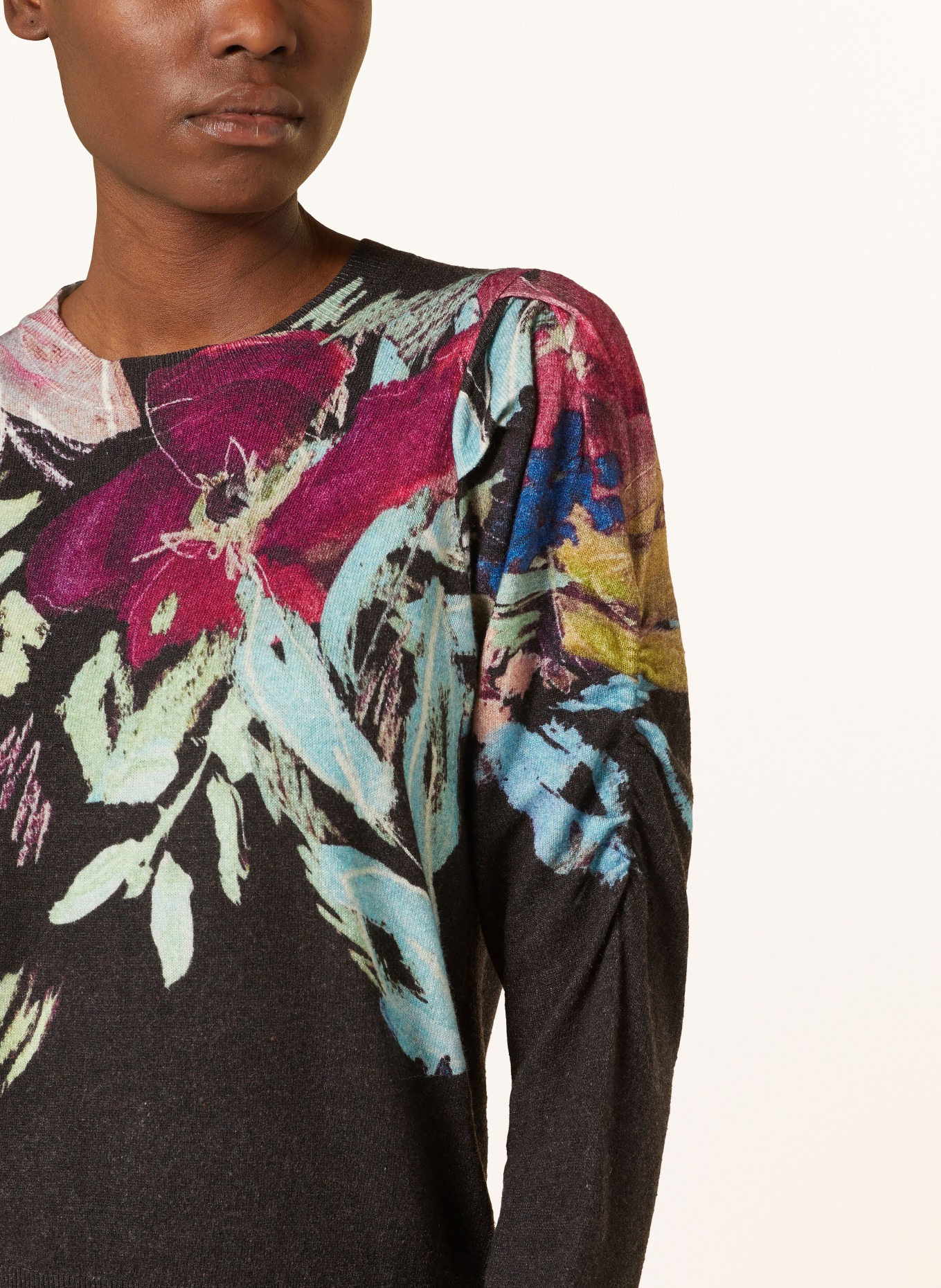 TED BAKER Sweater MAGARIT, Color: BLACK/ LIGHT GREEN/ FUCHSIA (Image 4)