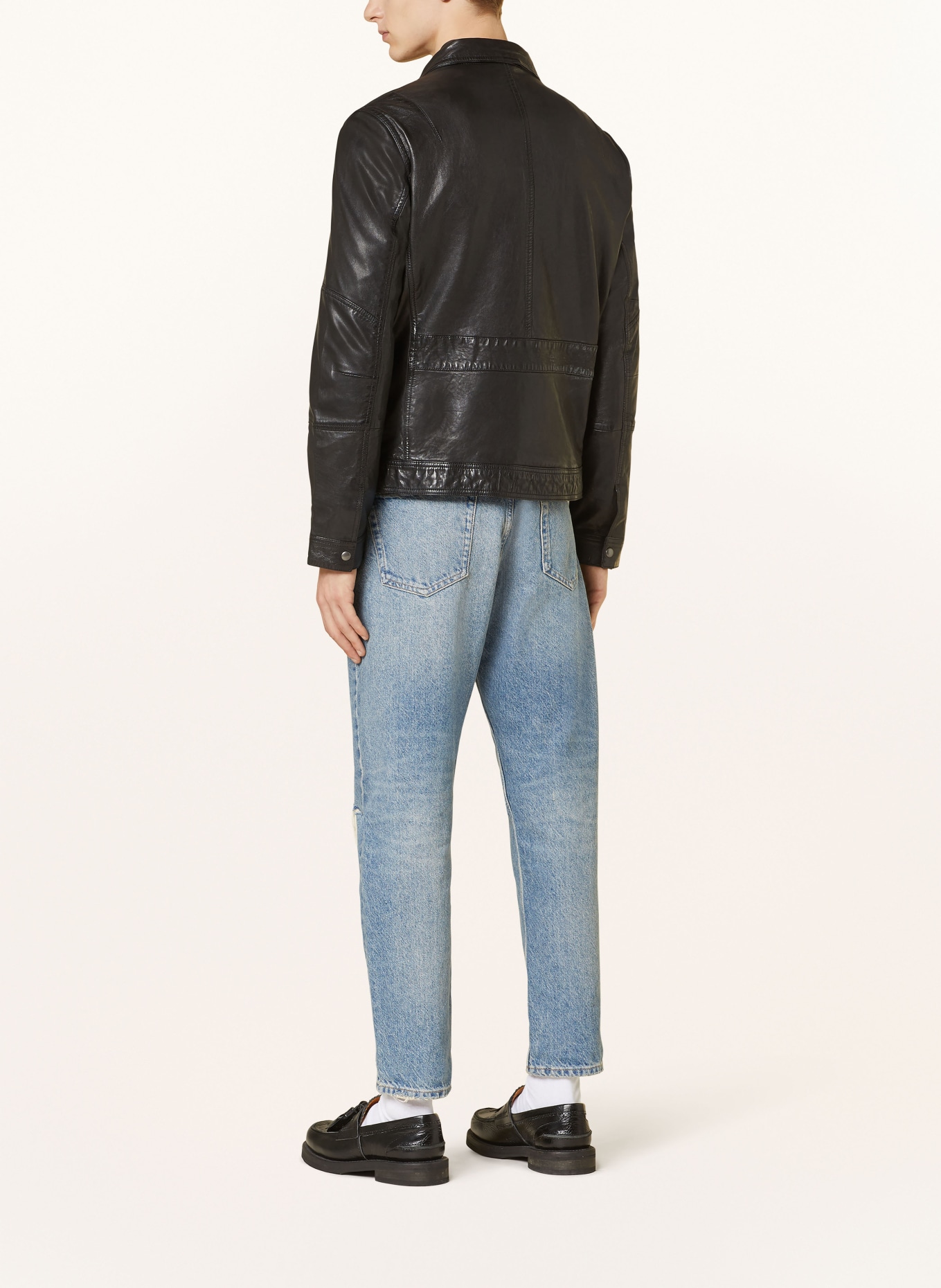 ALLSAINTS Leather jacket WHILBY, Color: BLACK (Image 3)