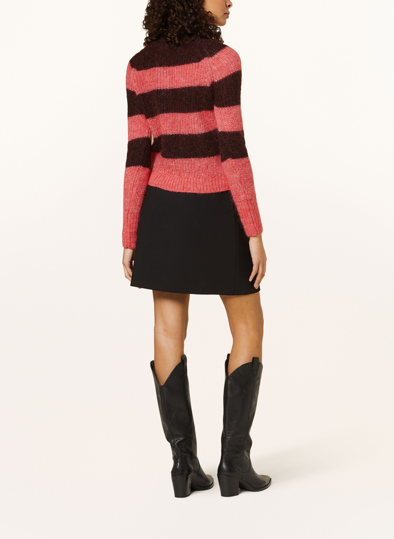 ALLSAINTS Sweater LANA with mohair, Color: PINK/ DARK RED (Image 3)