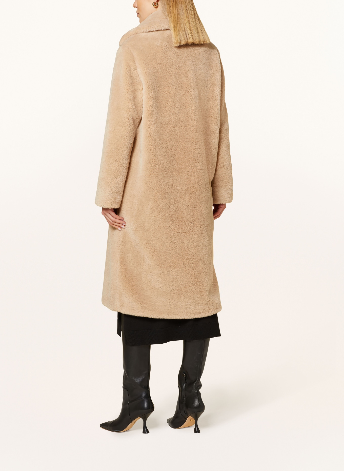 comma Kabát z umělé kožešiny: BÉŽOVÁ