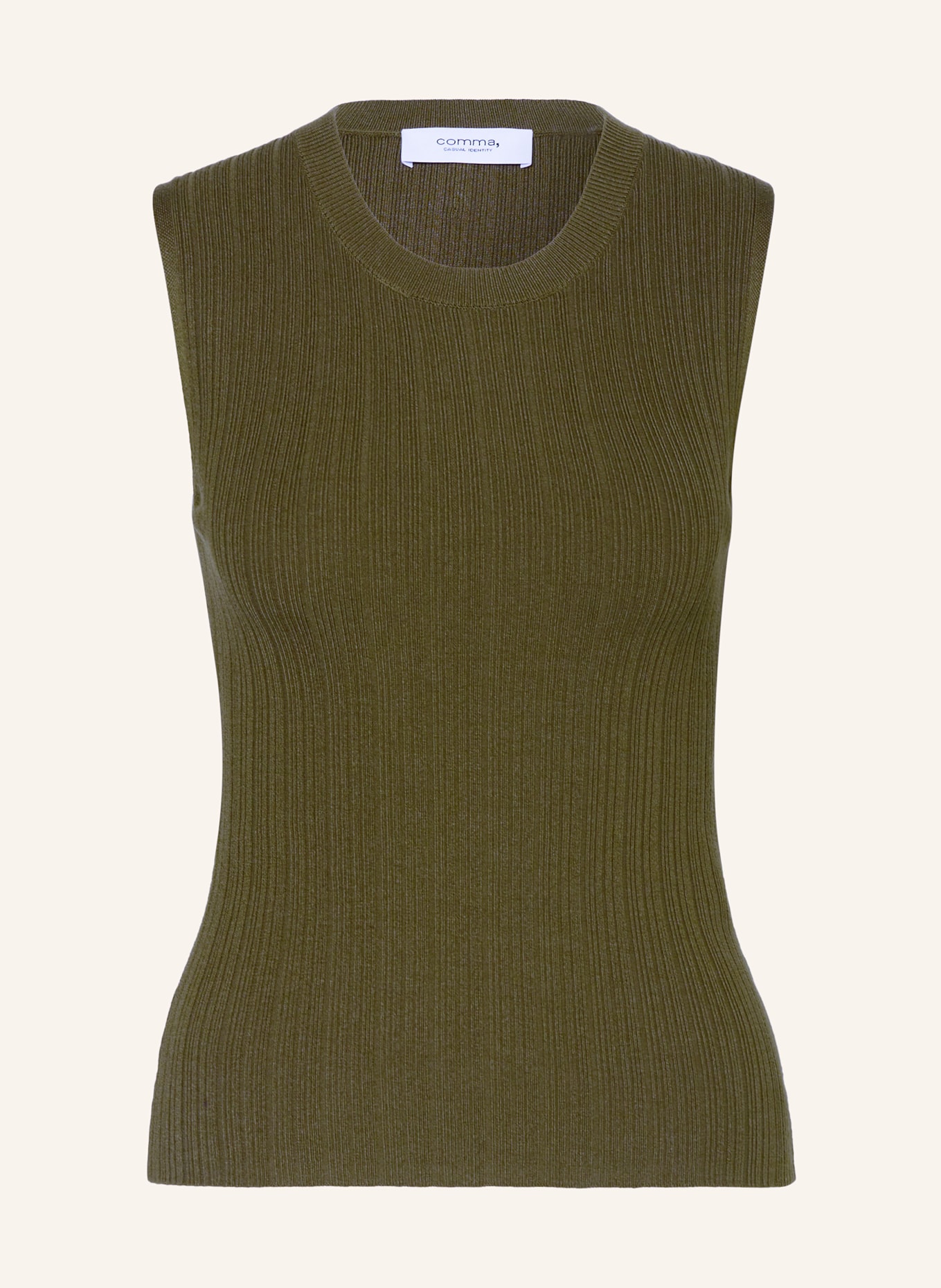 comma casual identity Stricktop, Farbe: KHAKI (Bild 1)