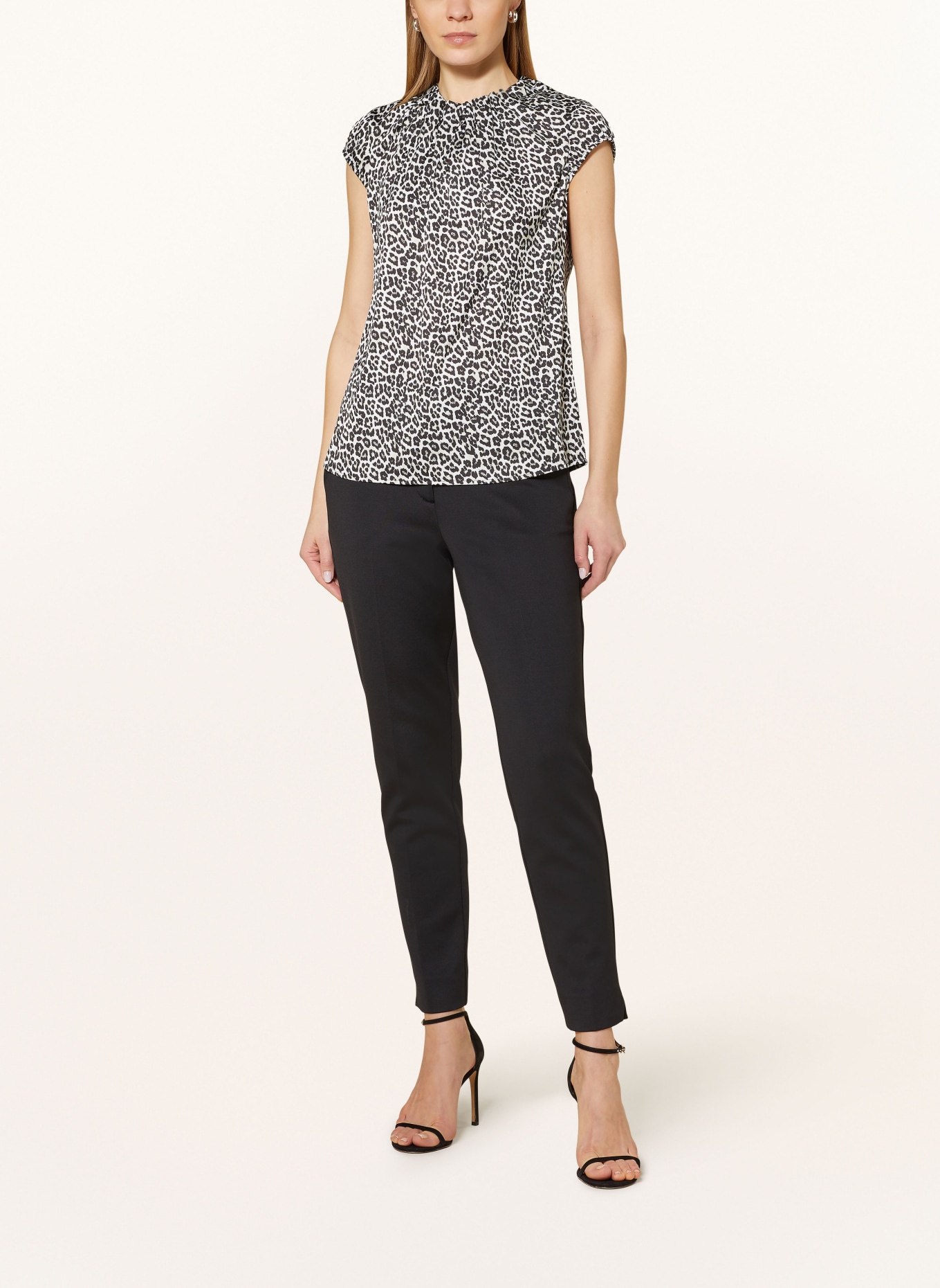 comma Blouse top: CREAM / LIGHT YELLOW / BLACK