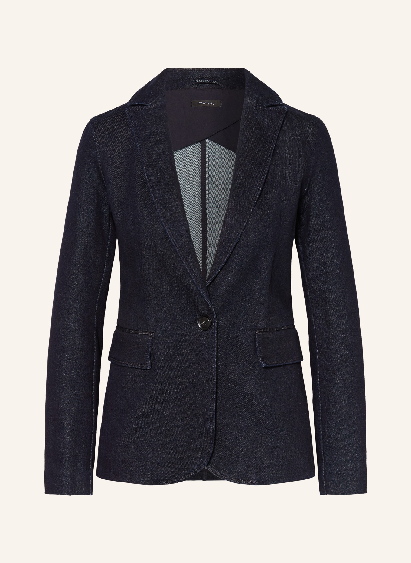 comma Jeansblazer, Farbe: DUNKELBLAU (Bild 1)