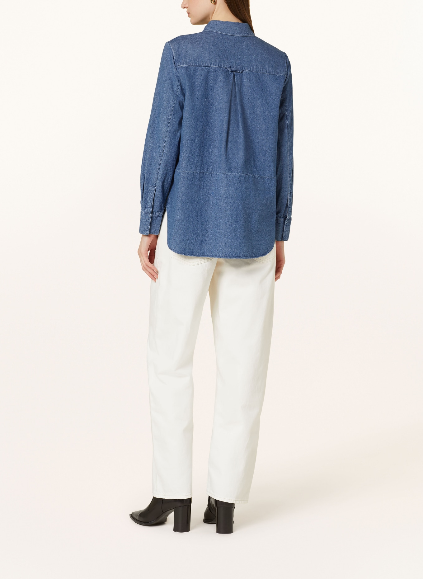 WHISTLES Shirt blouse in denim look, Color: BLUE (Image 3)