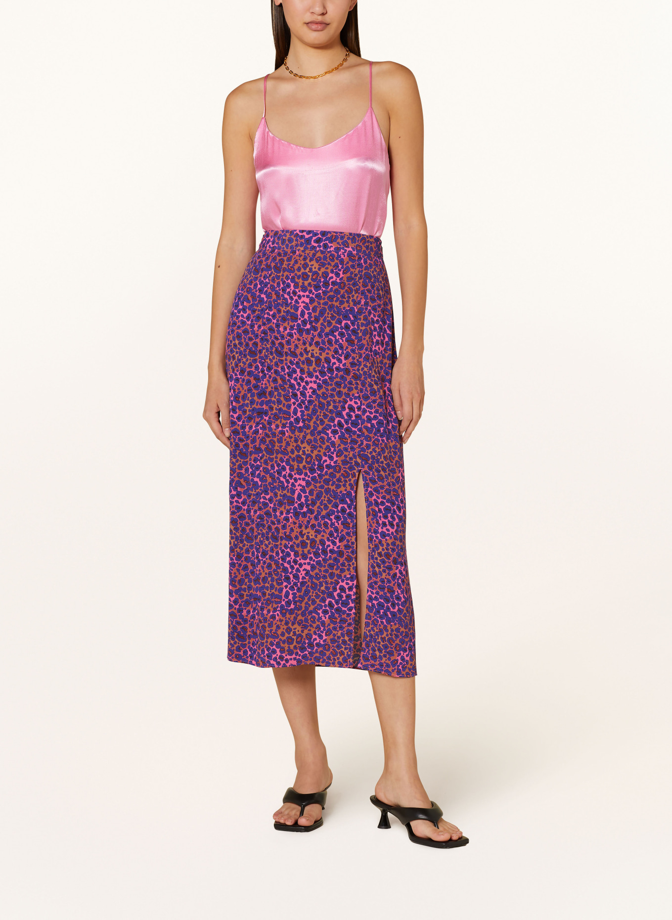 WHISTLES Skirt, Color: DARK PURPLE/ PINK/ BROWN (Image 2)