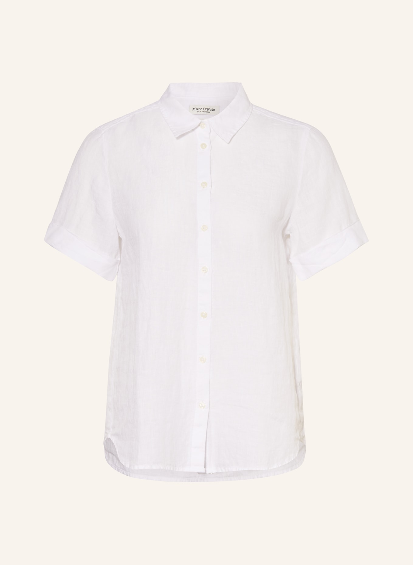 Marc O'Polo Shirt blouse made of linen, Color: WHITE (Image 1)