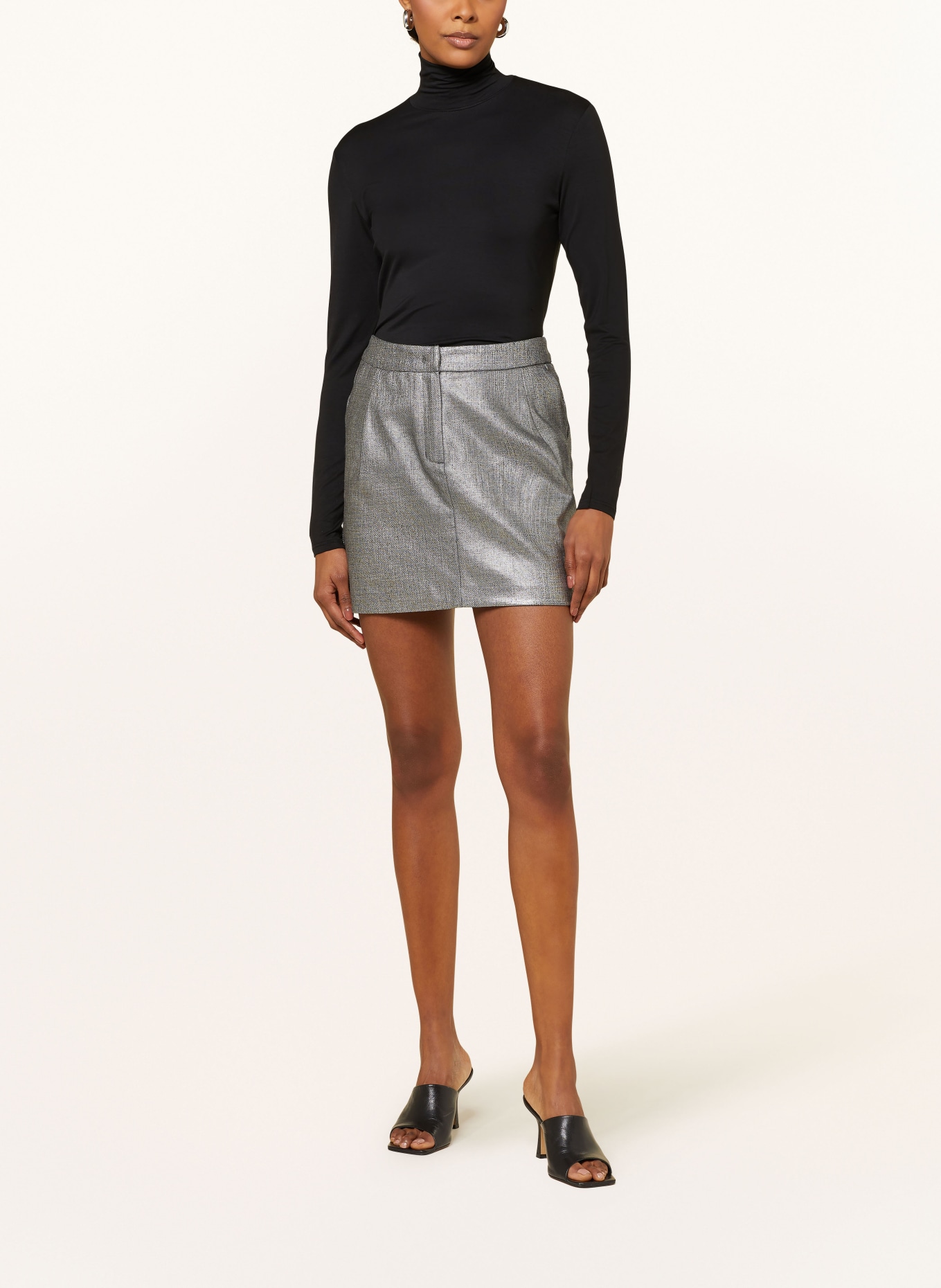 BEAUMONT T-shirt à col roulé PHOEBE: NOIR