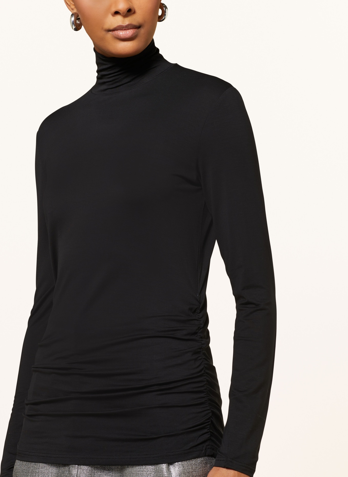 BEAUMONT T-shirt à col roulé PHOEBE: NOIR