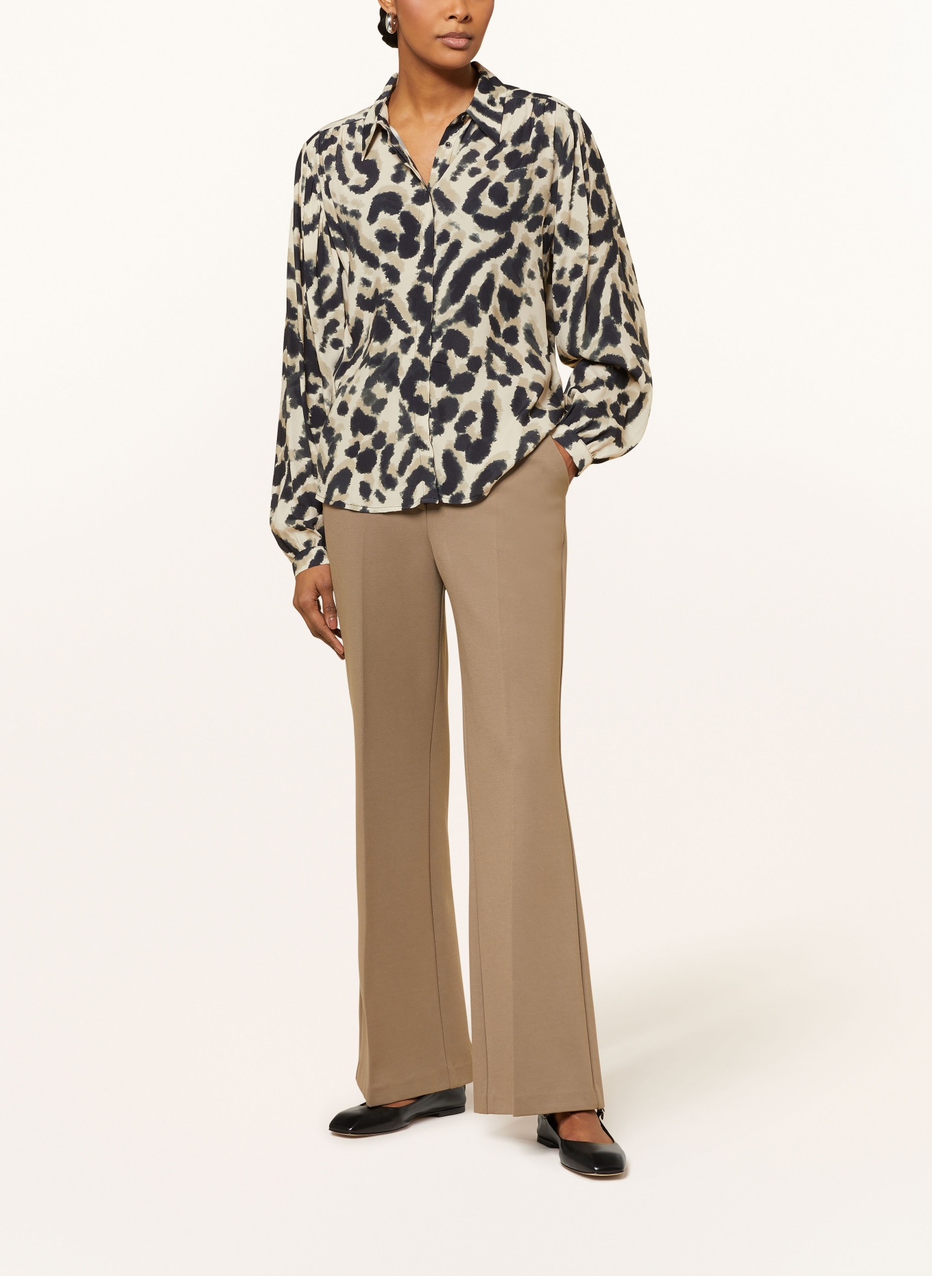 BEAUMONT Shirt blouse ADORA, Color: BEIGE/ BLACK (Image 2)