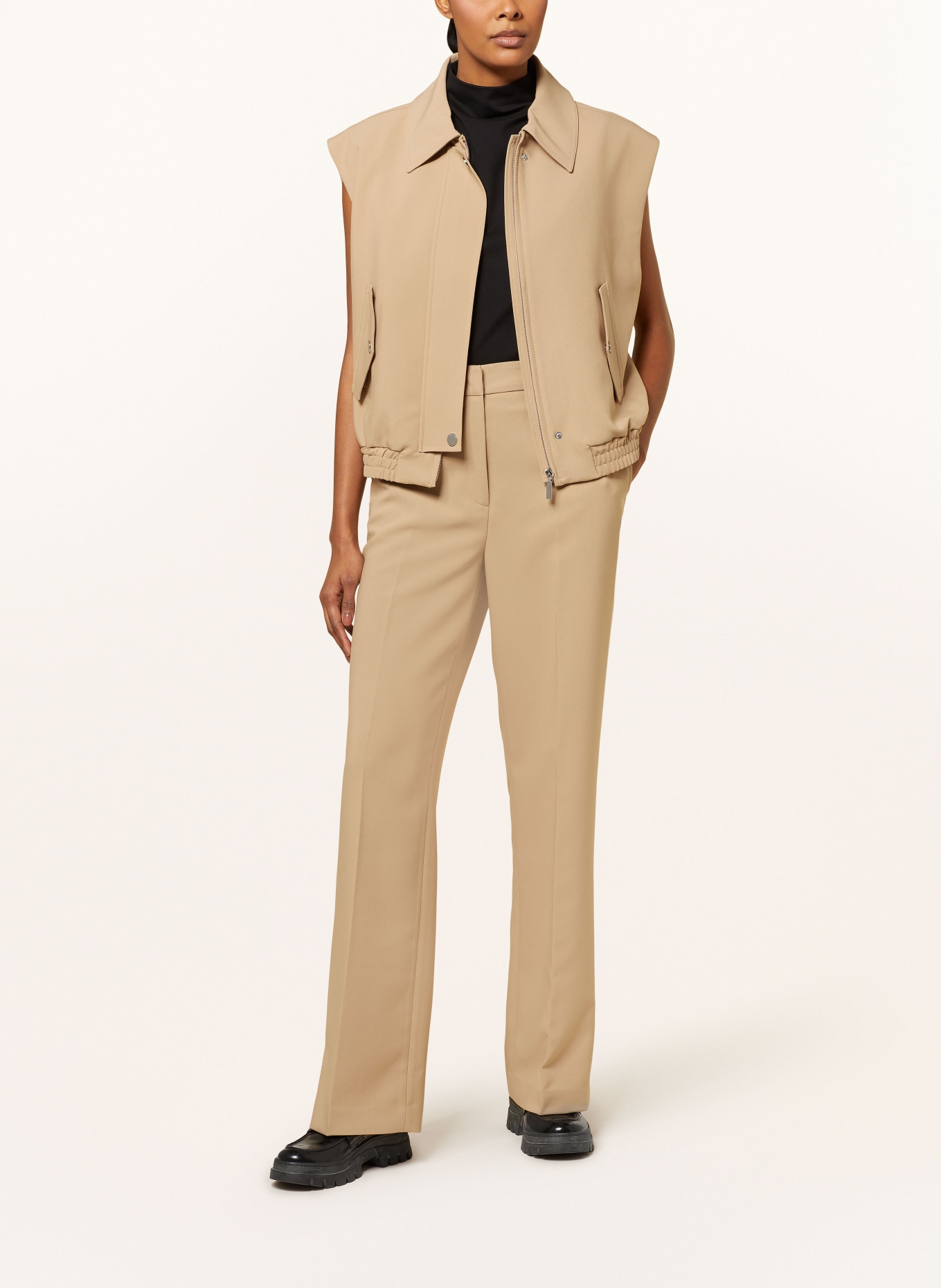 BEAUMONT Wide leg trousers JANE, Color: CAMEL (Image 2)