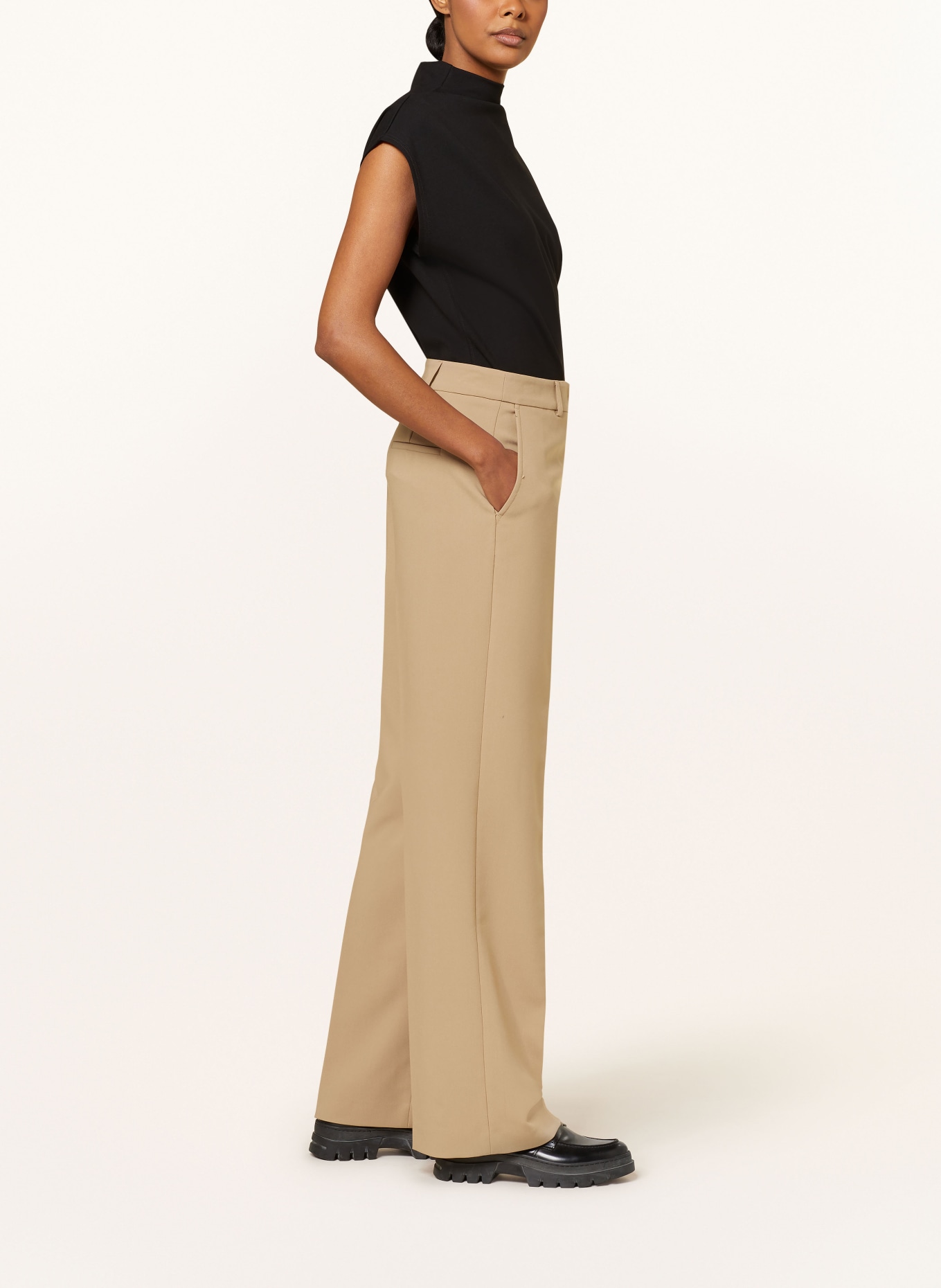 BEAUMONT Wide leg trousers JANE, Color: CAMEL (Image 4)