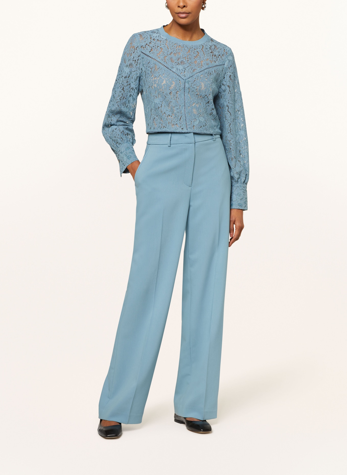 BEAUMONT Wide leg trousers JANE, Color: BLUE GRAY (Image 2)