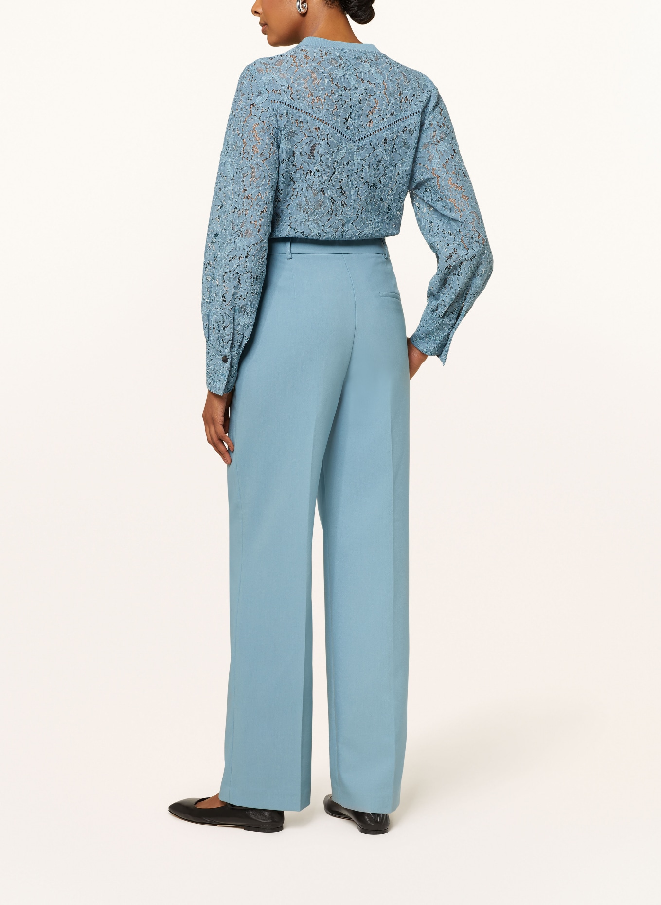 BEAUMONT Wide leg trousers JANE, Color: BLUE GRAY (Image 3)