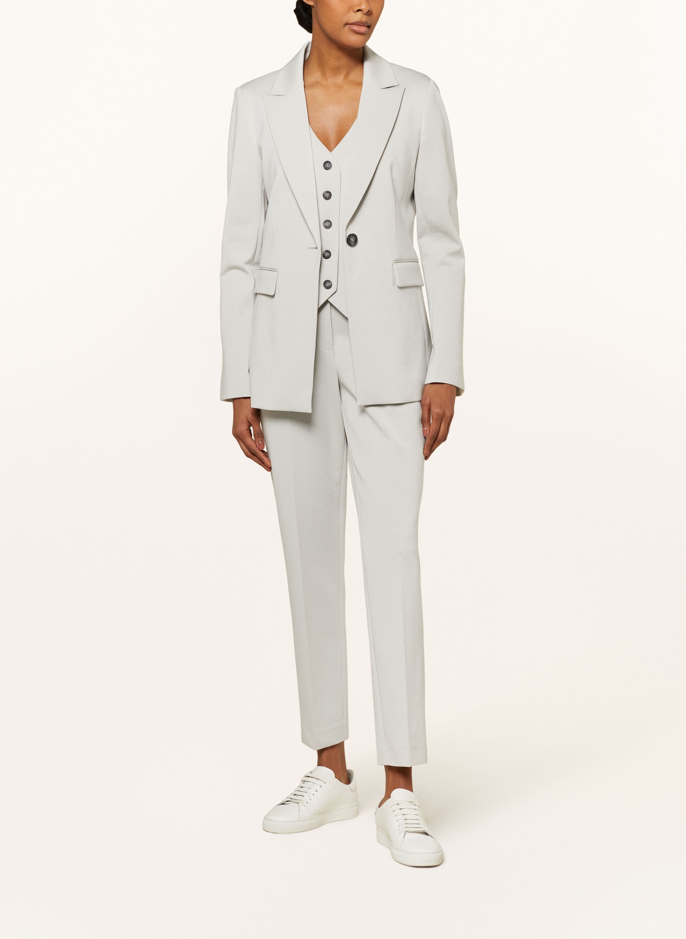 BEAUMONT Jersey blazer TATUM with glitter thread, Color: LIGHT GRAY (Image 2)