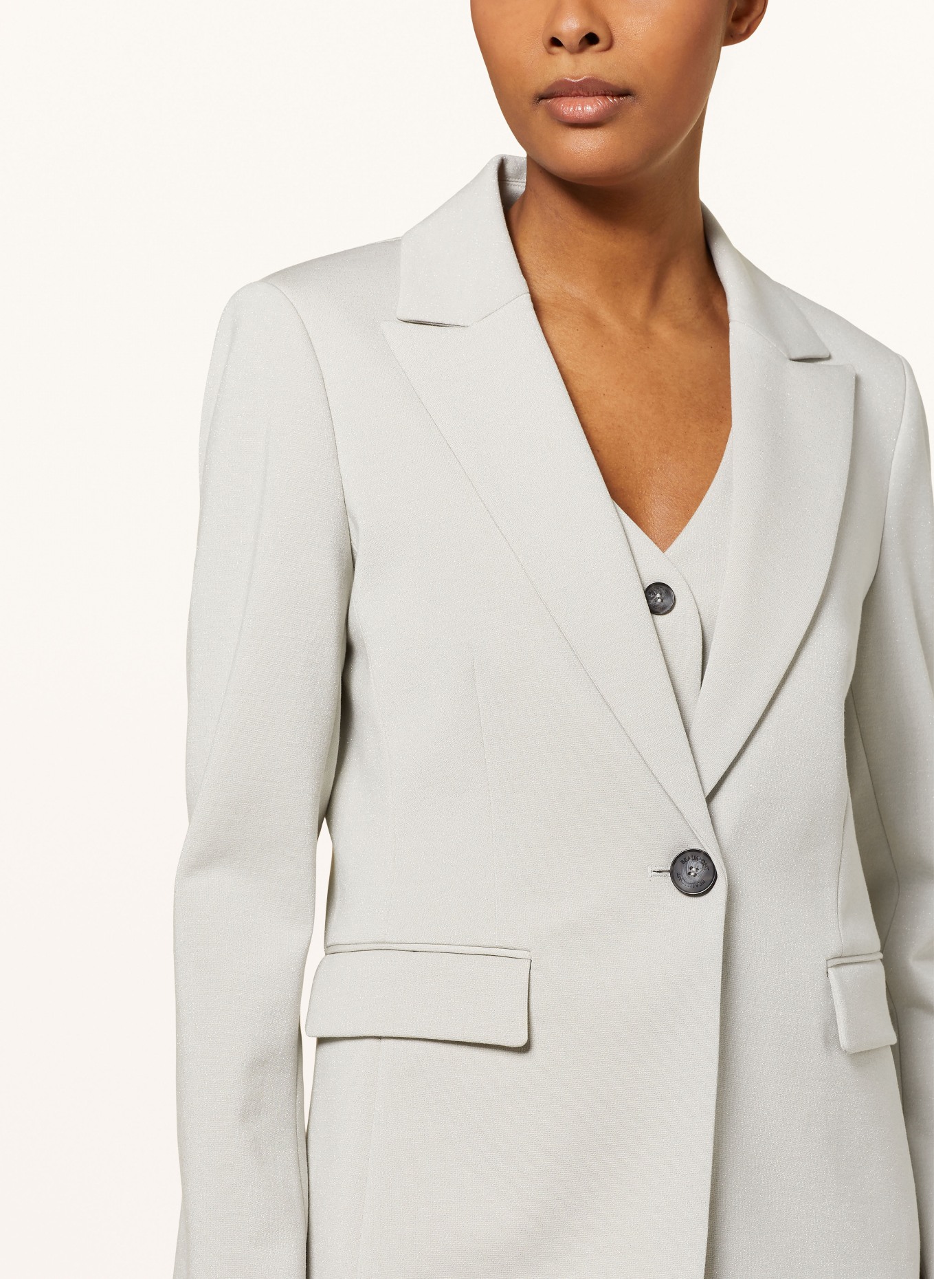 BEAUMONT Jersey blazer TATUM with glitter thread, Color: LIGHT GRAY (Image 4)