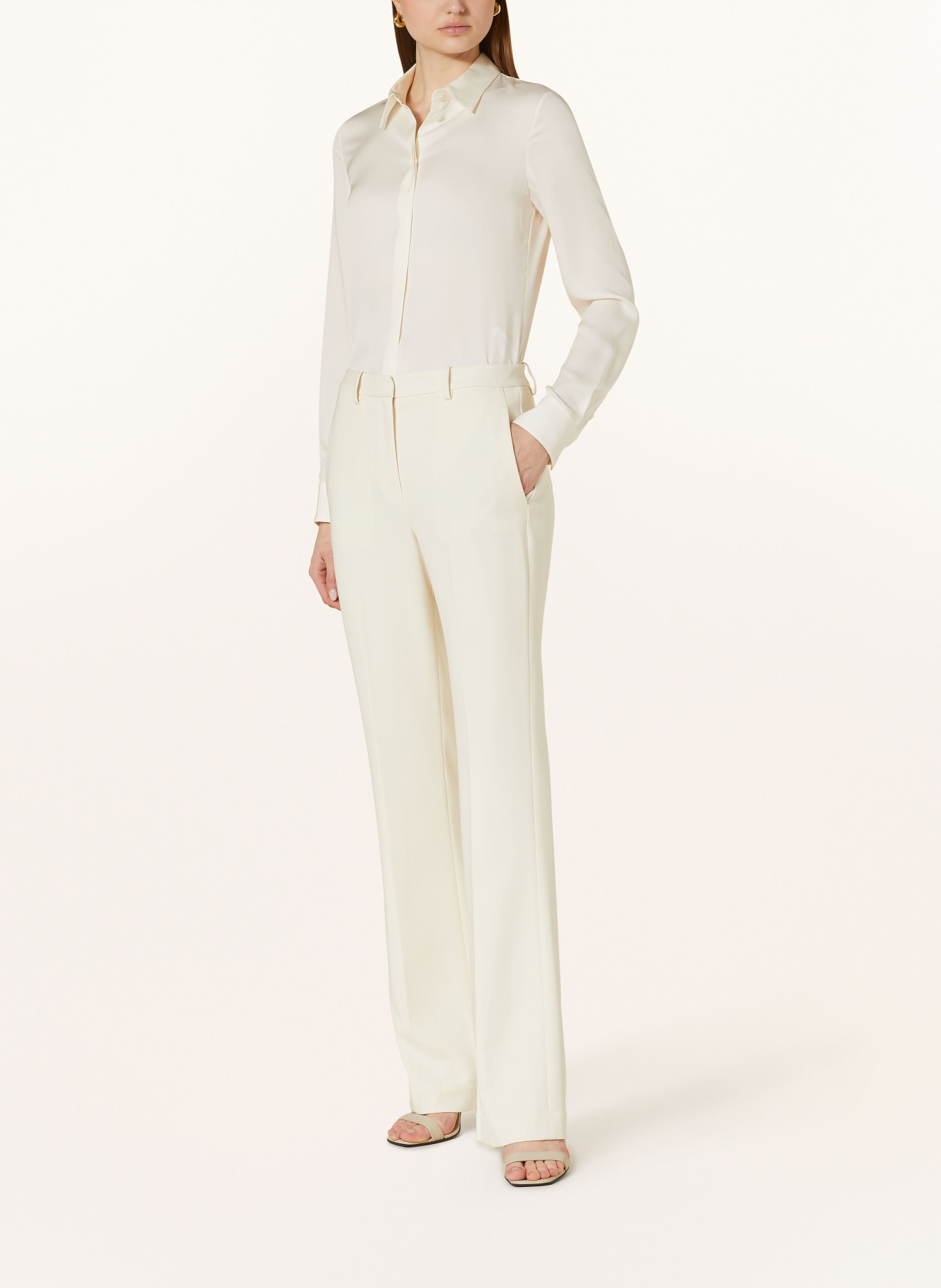 Theory Wide leg trousers, Color: CREAM (Image 2)