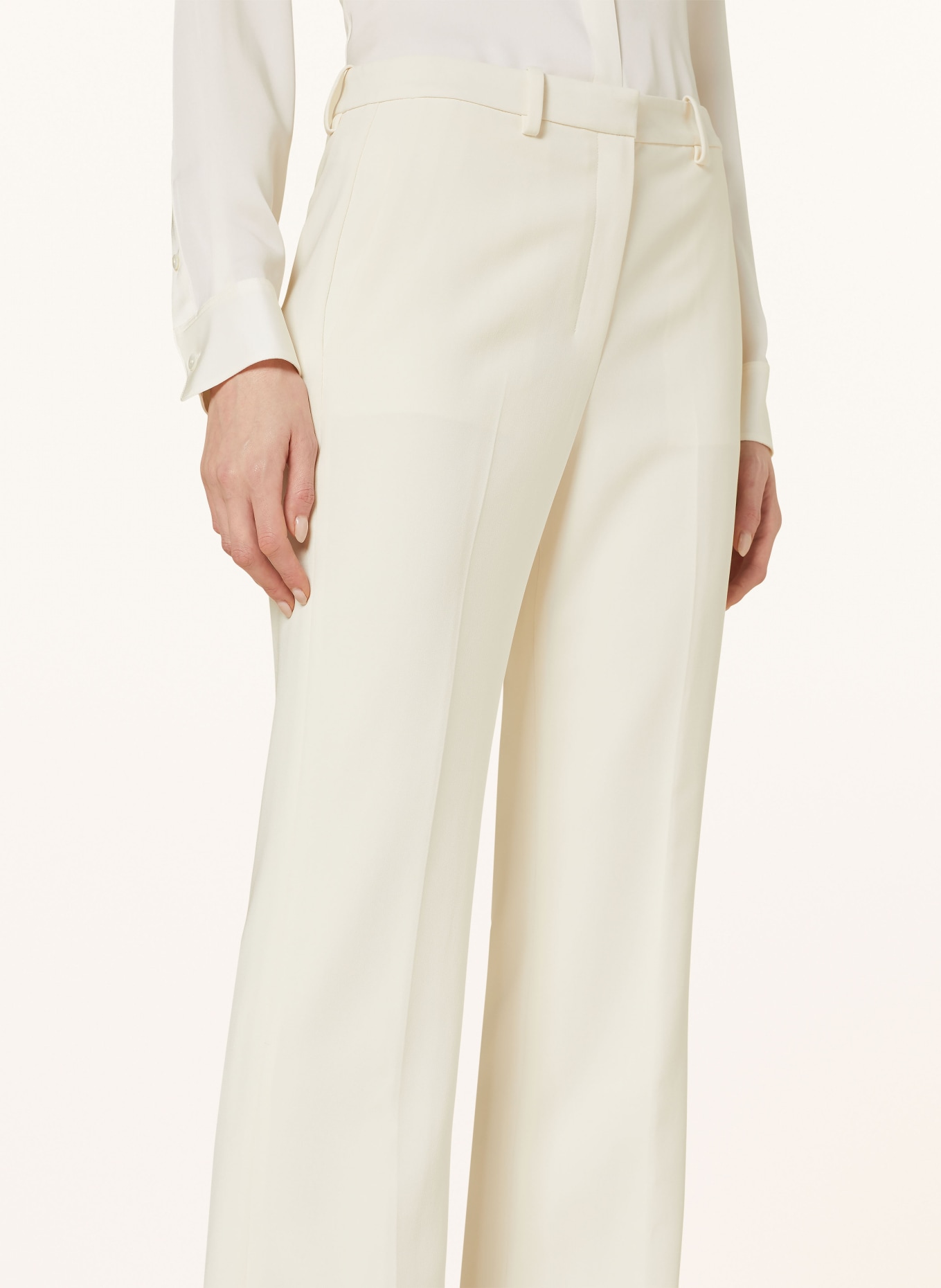 Theory Wide leg trousers, Color: CREAM (Image 5)