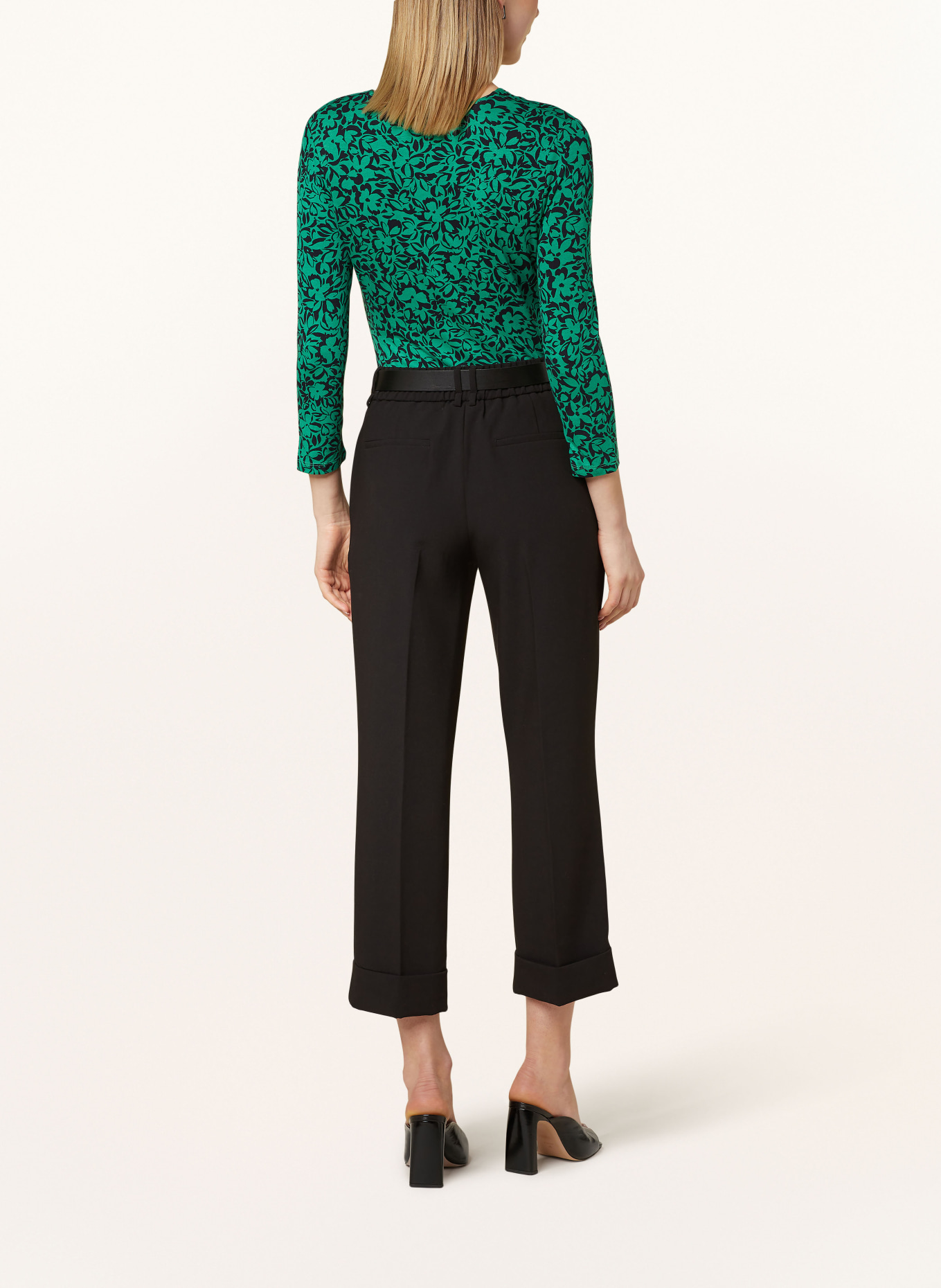HOBBS Shirt SIMMY with 3/4 sleeves, Color: GREEN/ BLACK (Image 3)