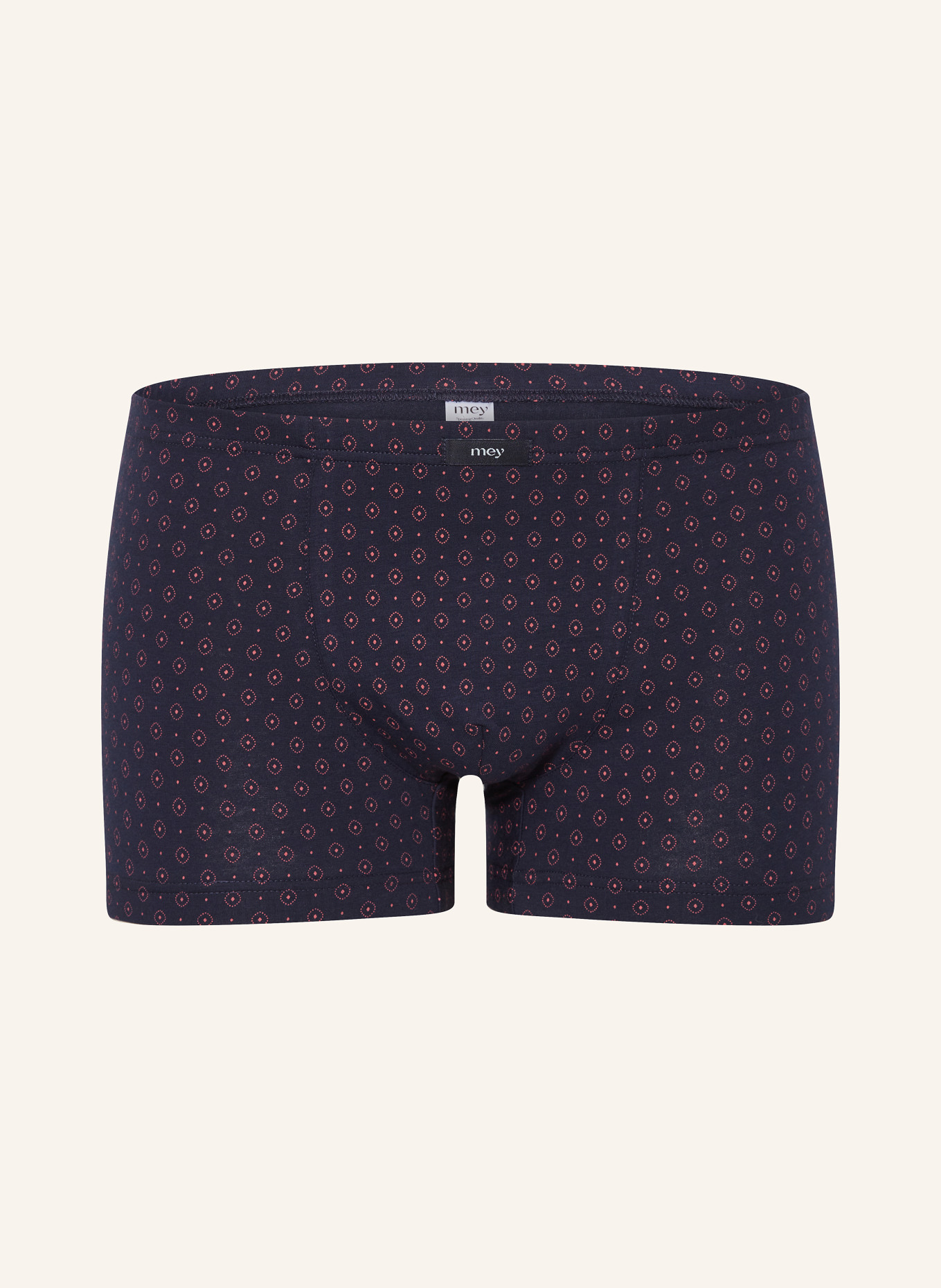 mey Boxer shorts series POINTED, Color: DARK BLUE/ PINK (Image 1)