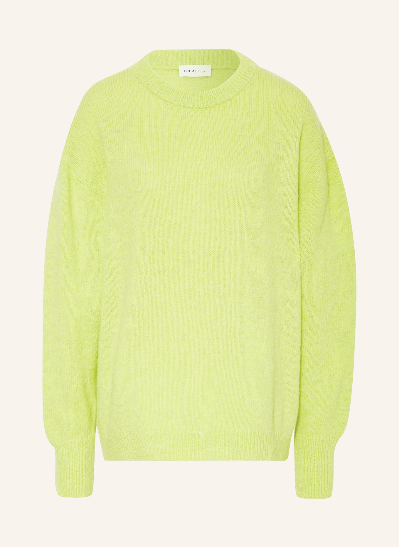 OH APRIL Oversized sweater OLA with alpaca, Color: LIME LIME (Image 1)