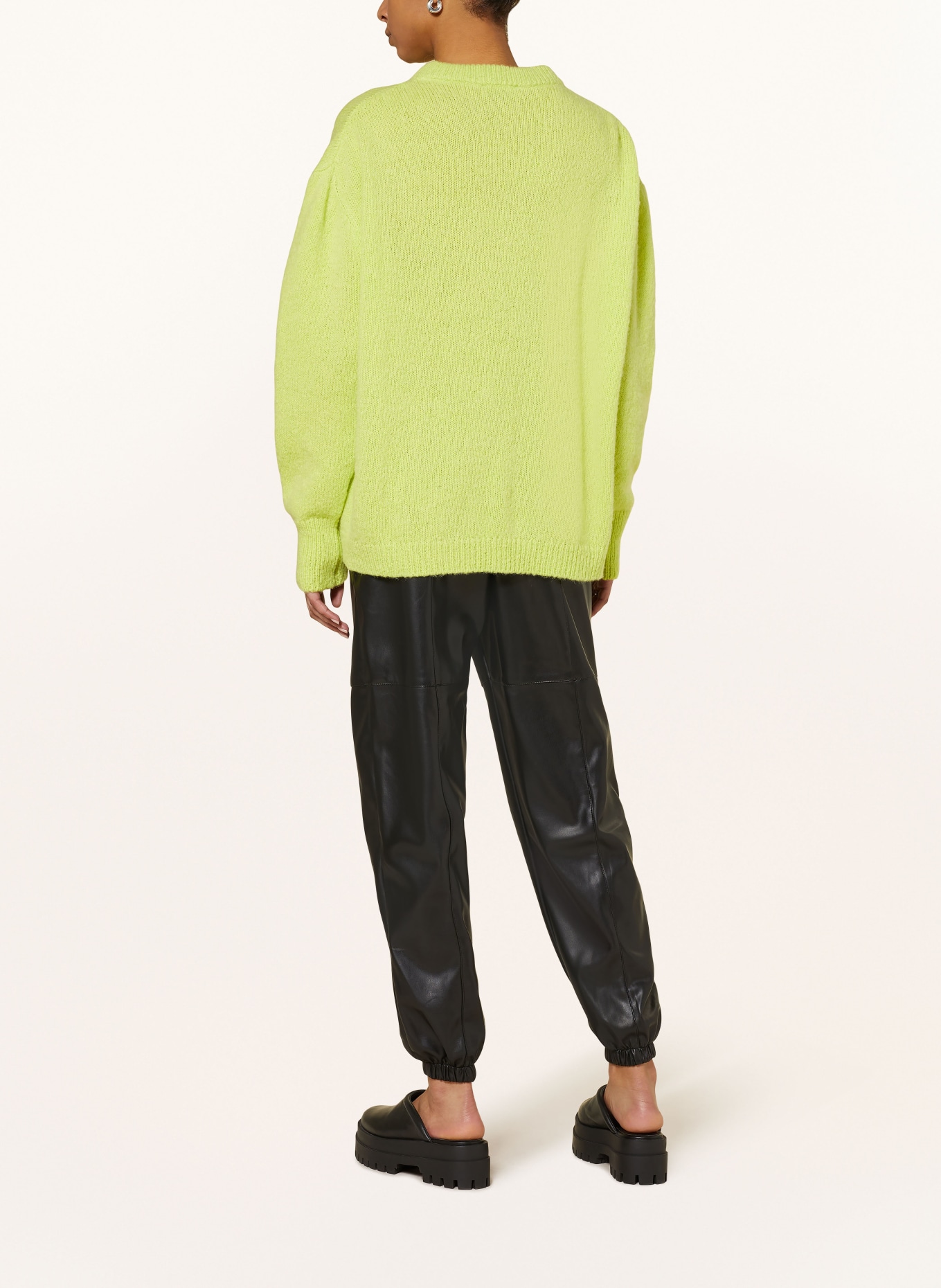 OH APRIL Oversized sweater OLA with alpaca, Color: LIME LIME (Image 3)