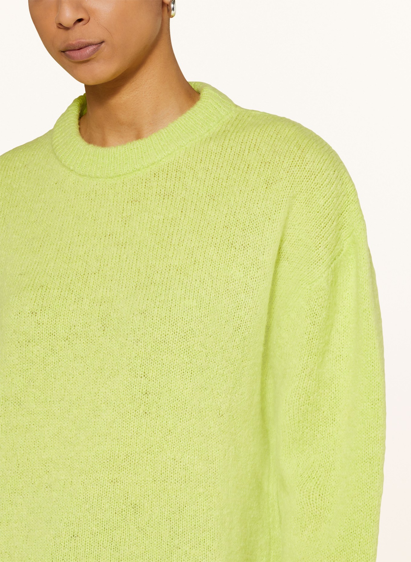 OH APRIL Oversized sweater OLA with alpaca, Color: LIME LIME (Image 4)