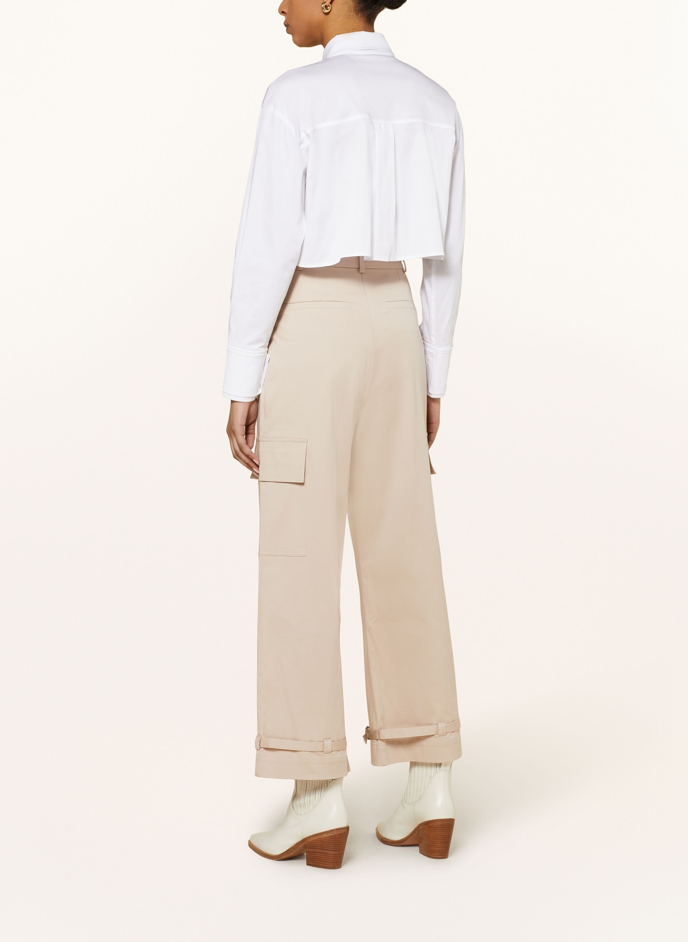OH APRIL Cropped shirt blouse ARIA, Color: WHITE (Image 3)