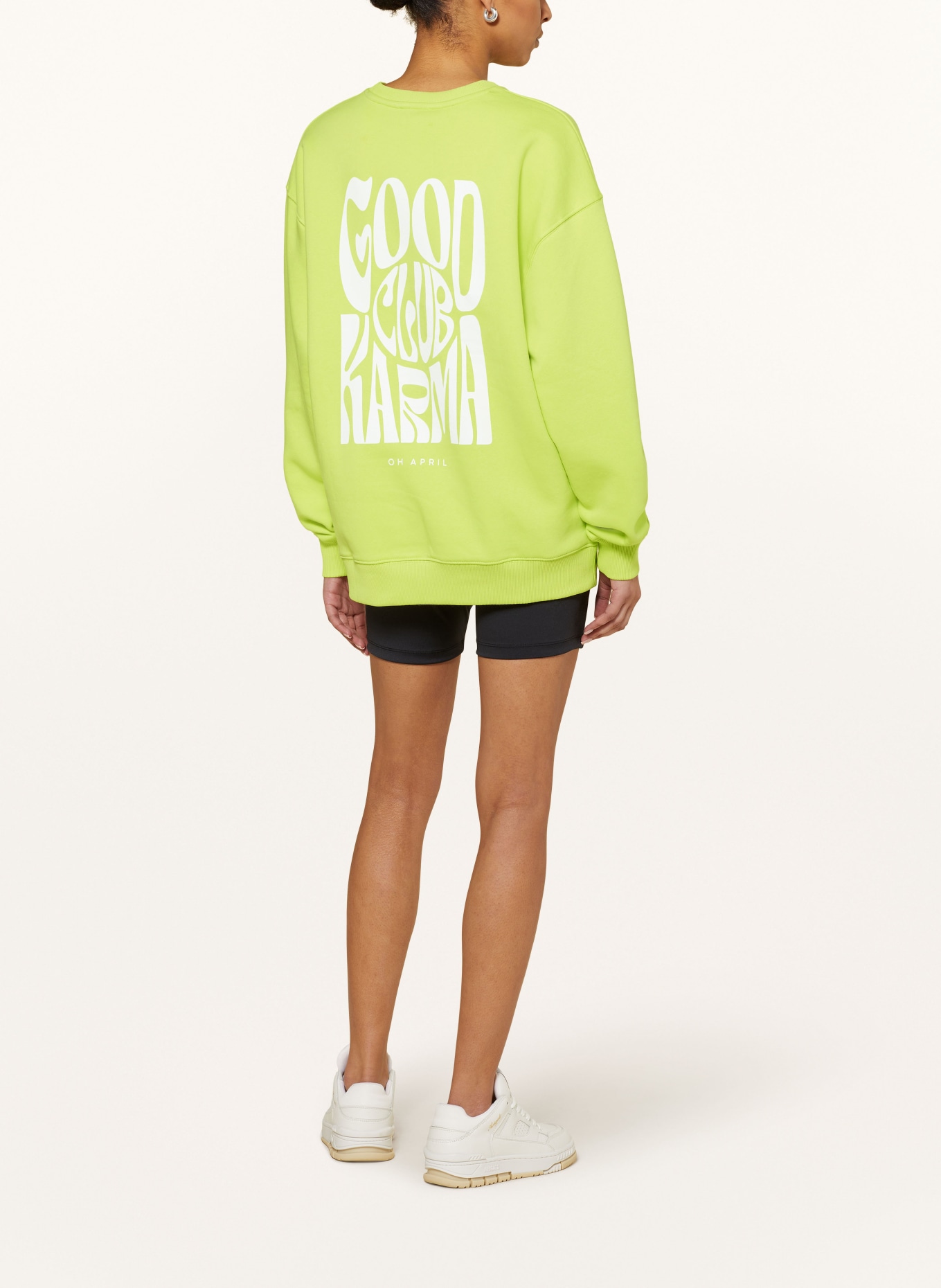 OH APRIL Oversized-Sweatshirt GOOD KARMA CLUB, Farbe: LIME LIME (Bild 2)
