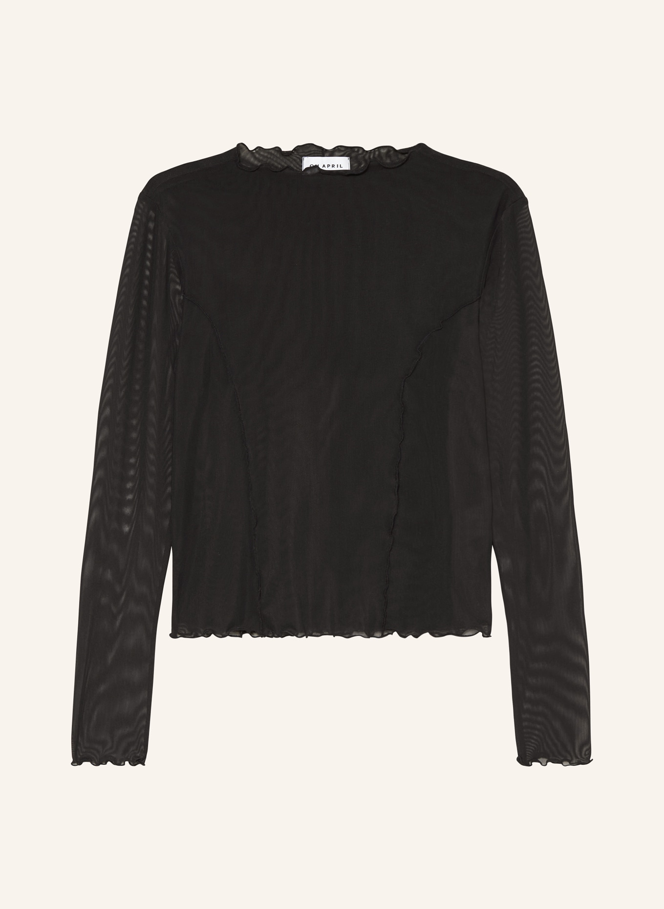 OH APRIL Long sleeve shirt MONIA in mesh, Color: BLACK (Image 1)
