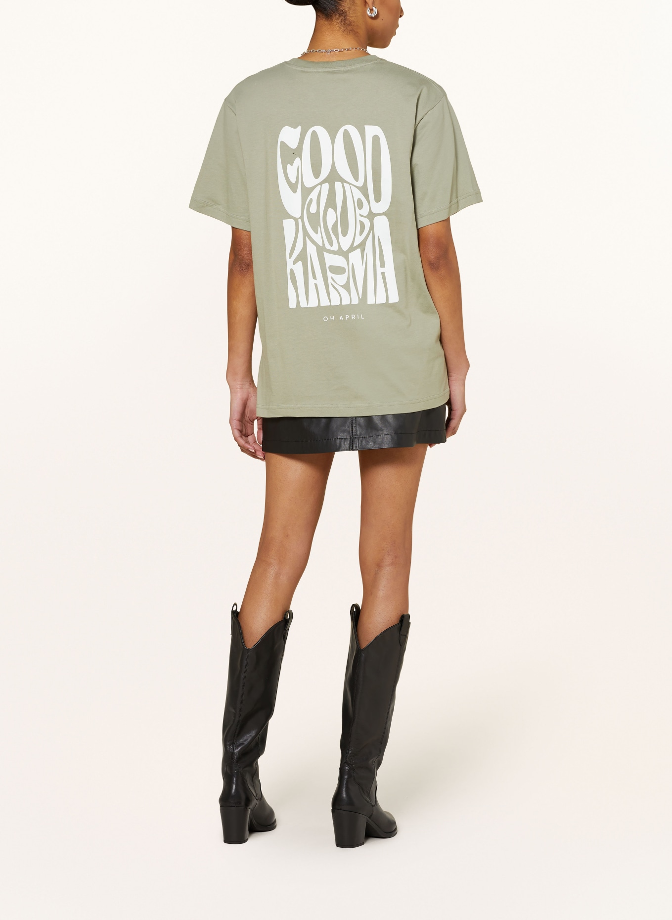 OH APRIL T-Shirt BOYFRIEND, Farbe: OLIV/ WEISS (Bild 2)