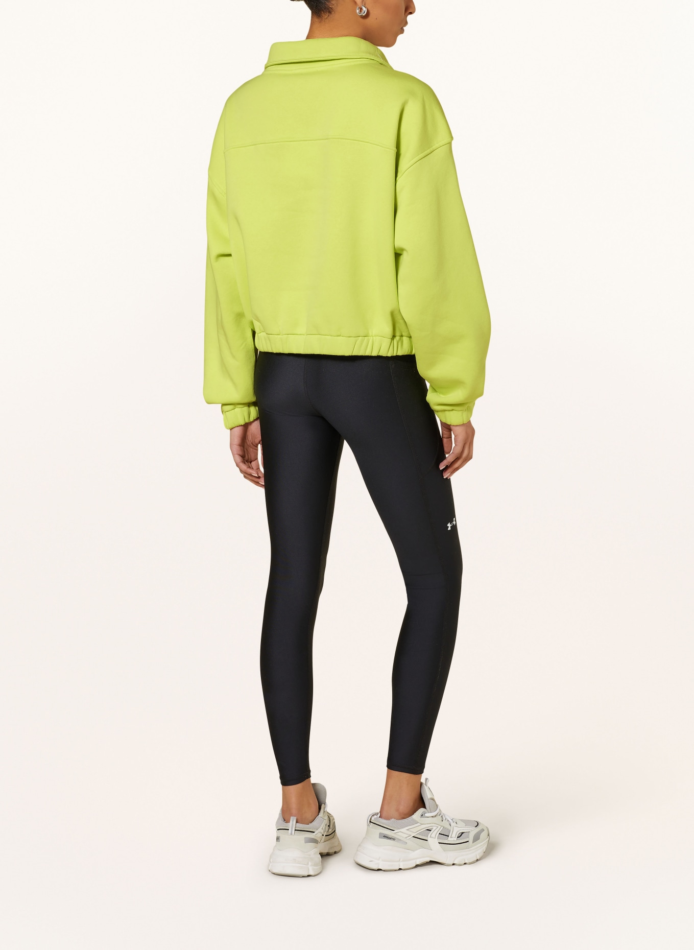 OH APRIL Sweatshirt fabric half-zip sweater EVIE, Color: LIME LIME (Image 3)